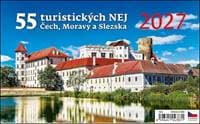 55 turistických nej Čech, Moravy a Slezska 2027 - stolní kalendář - autor neuvedený