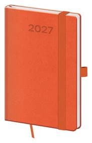 Kapesní diář 2027 A6 Print Pop oranžový - autor neuvedený