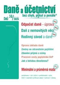 DaÚ 2-3/2025 Odpočet daně - úprava pravidel - autor neuvedený