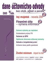 DUO 10/2025 – Dane, účtovníctvo, odvody bez chýb, pokút a penále - autor neuvedený