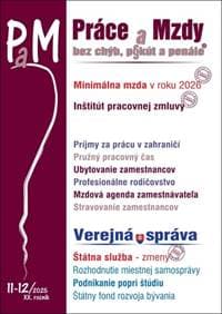 PAM 11-12/2025 – Minimálna mzda, Pracovná zmluva a pružný pracovný čas - autor neuvedený