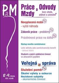 Práce a mzdy 8-9/2026 - Ladislav Jouza, Eva Dandová, Jana Drexlerová, Olga Bičáková, Richard W. Fette...