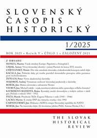 Slovenský časopis historický 1/2025 - Kolektív autorov