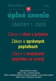 Aktualizácia I/1 2025 – daňové a účtovné zákony - autor neuvedený