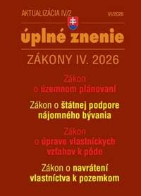Aktualizácia IV/2 2026 – Stavebný zákon – územné plánovanie - autor neuvedený