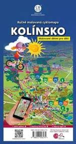 Ručně malovaná cyklomapa Kolínsko - autor neuvedený