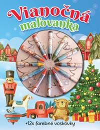 Vianočná maľovanka + 12 farebných voskoviek - autor neuvedený