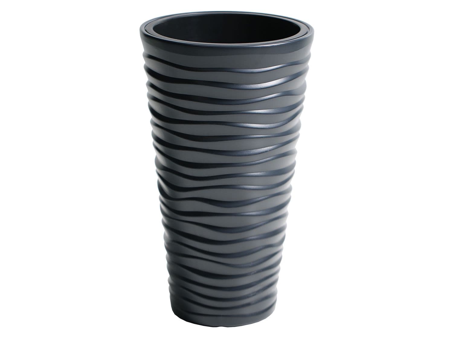 Prosperplast Kvetináč s vyberateľnou vložkou Sand Slim (30 x 52 x 30 cm (Š x V x H), antracitová)