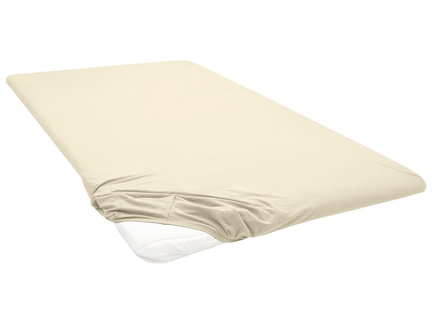 Biberna Napínacia plachta na vrchný matrac (champagne, 90 – 100 x 200 cm)
