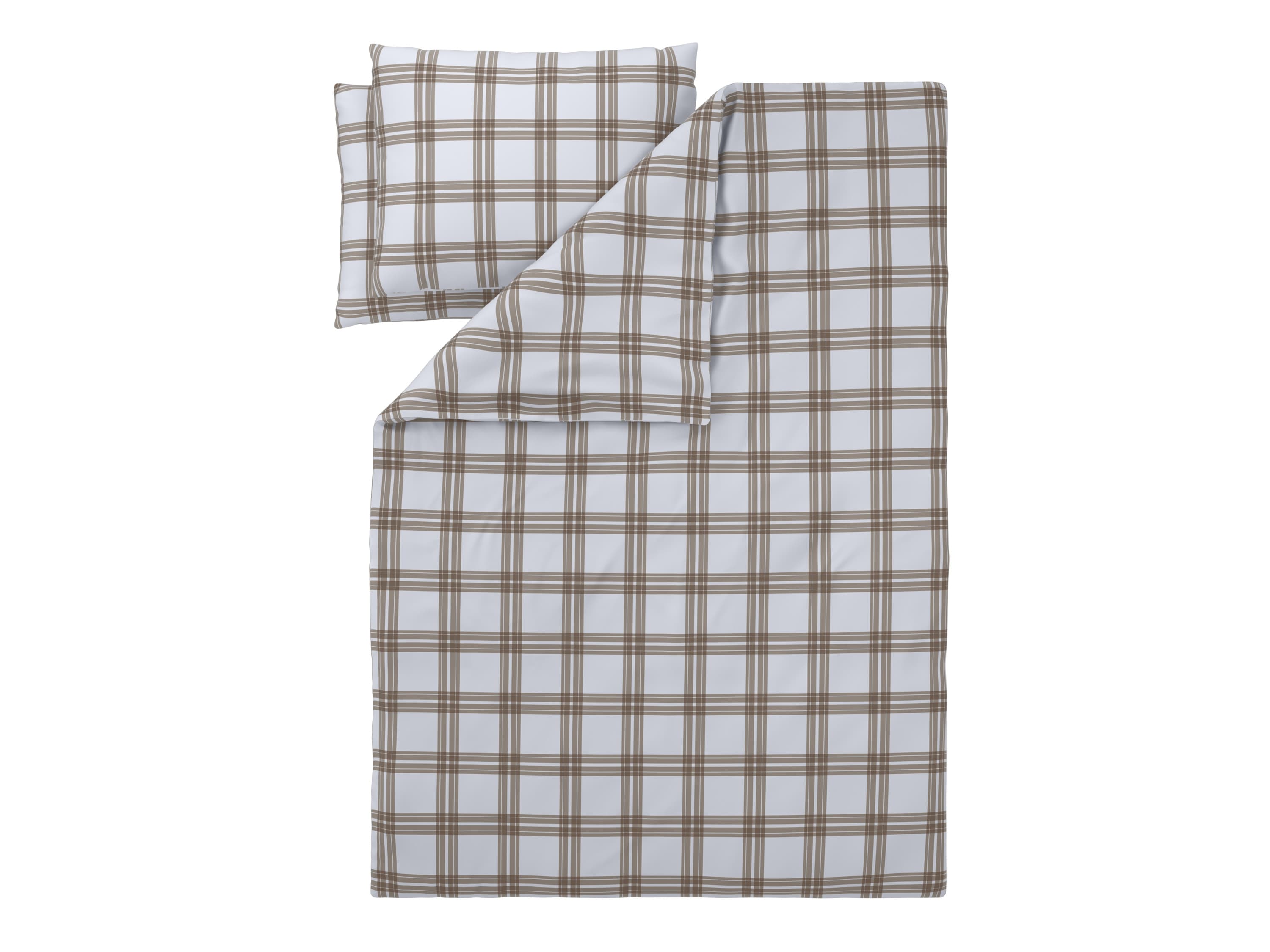 LIVARNO® Posteľná bielizeň z jemného flanelu, 200 x 220 cm (károvaná/béžová)