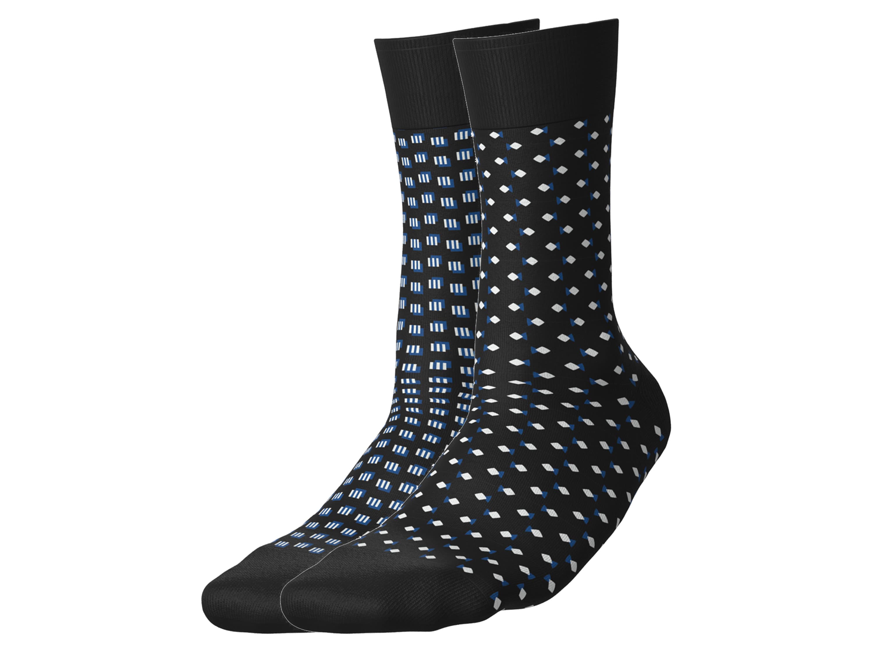 esmara® Dámske/pánske ponožky, 2 páry (bodky/čierna, 39/42) 1