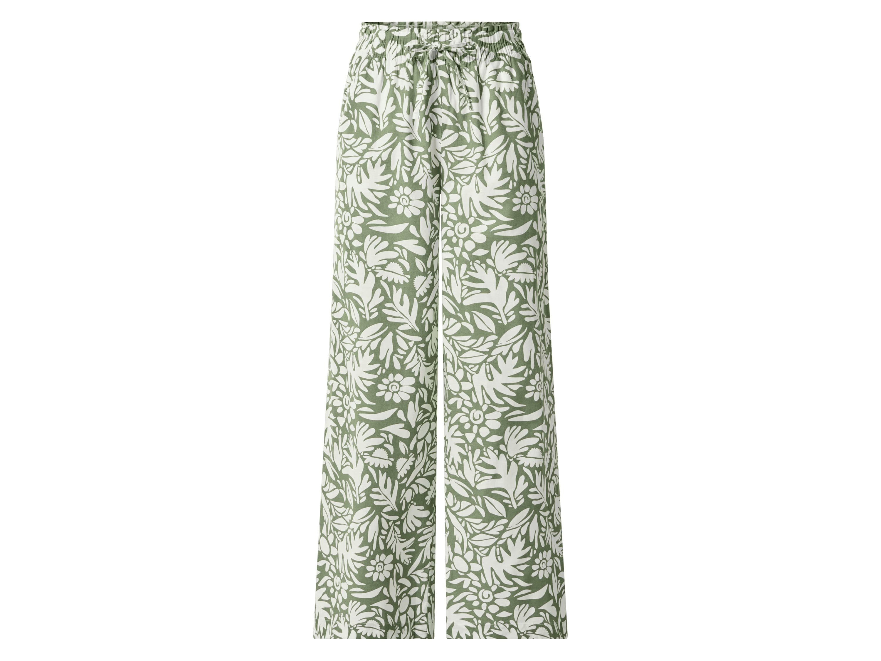esmara® Dámske nohavice Wide Leg s ľanom Premium (vzor, S (36/38))