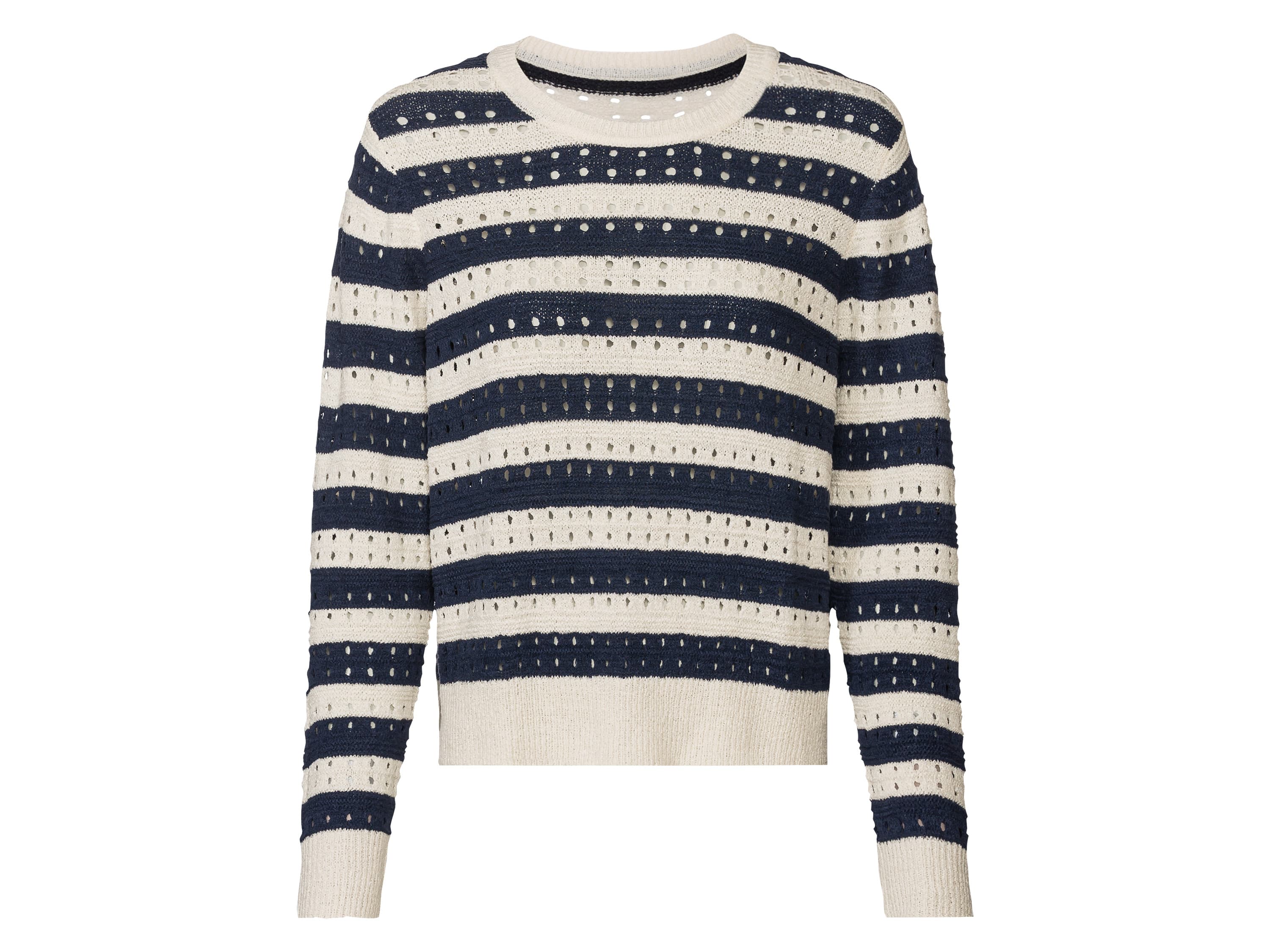 esmara® Dámsky pulóver (navy modrá/pruhy, S (36/38)) 1