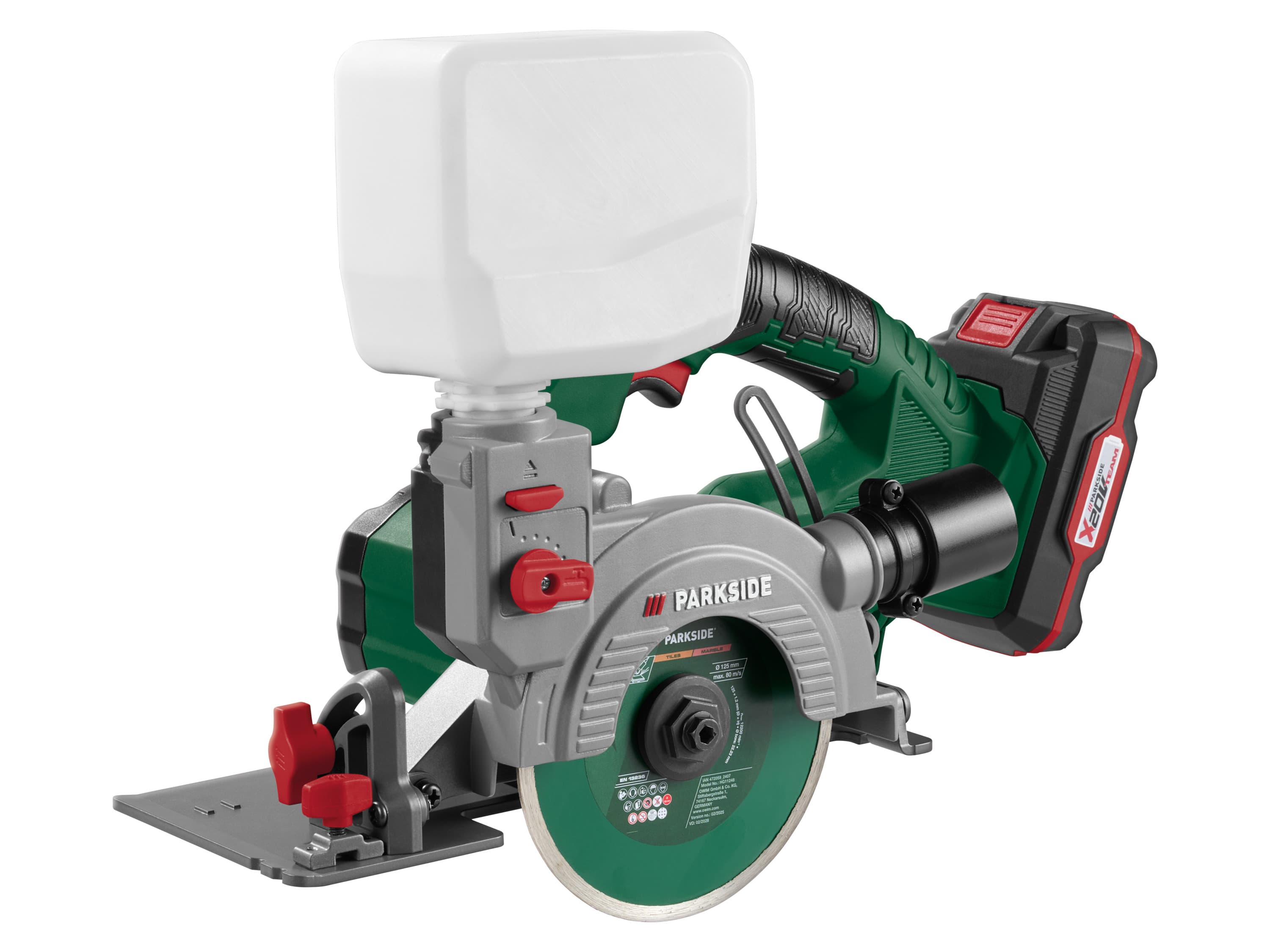 PARKSIDE® Aku rezačka dlaždíc s príslušenstvom 20 V PAFS 20 A1 1