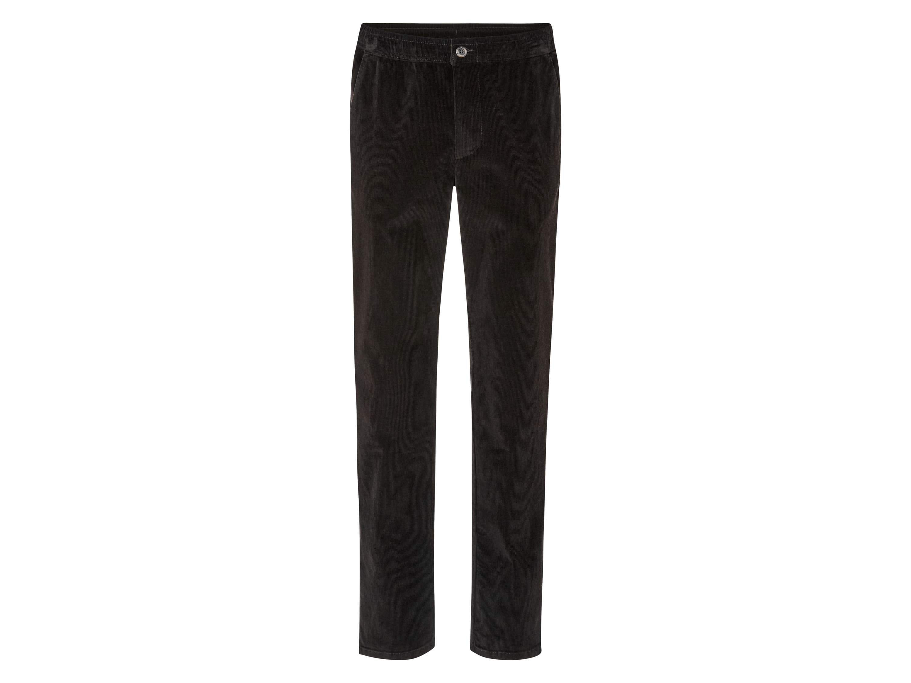 LIVERGY® Pánske menčestrové nohavice (XL (56/58), čierna) 1
