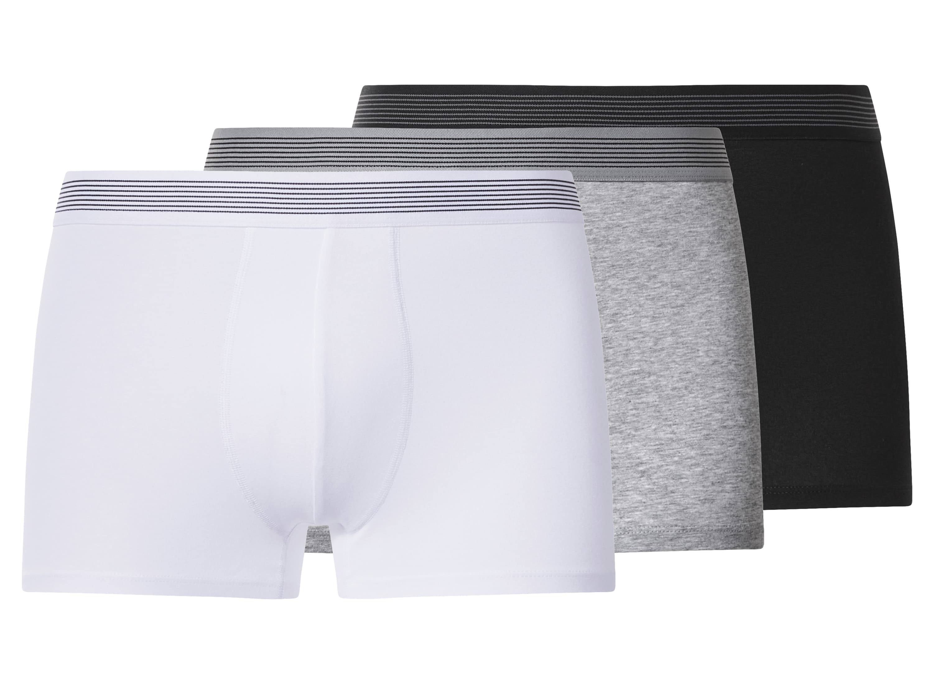 esmara Men Pánske boxerky, 3 kusy (čierna/sivá/biela, 4/S)