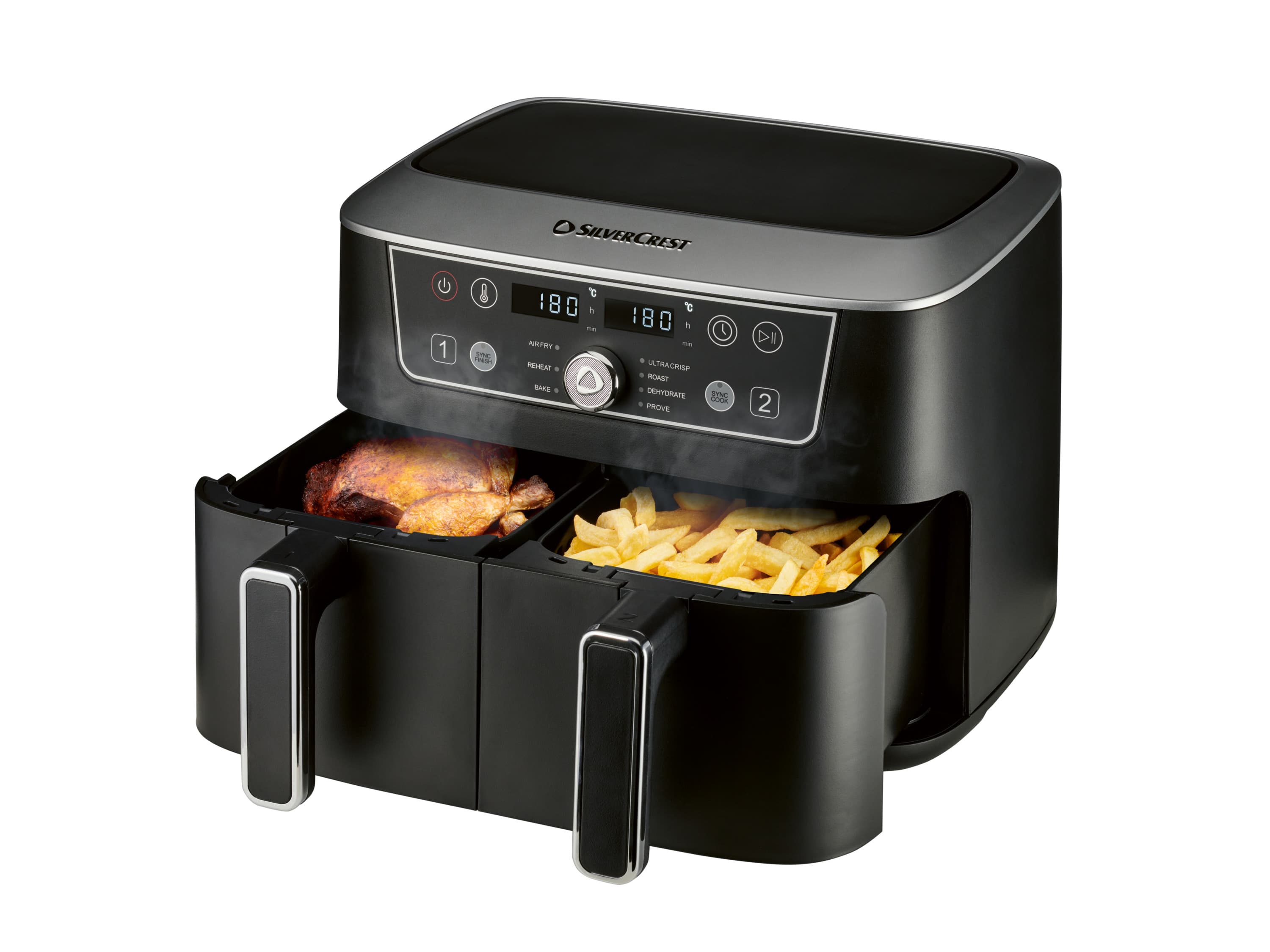 SILVERCREST® Dvojzónová teplovzdušná fritéza SHFDD 2600 C2