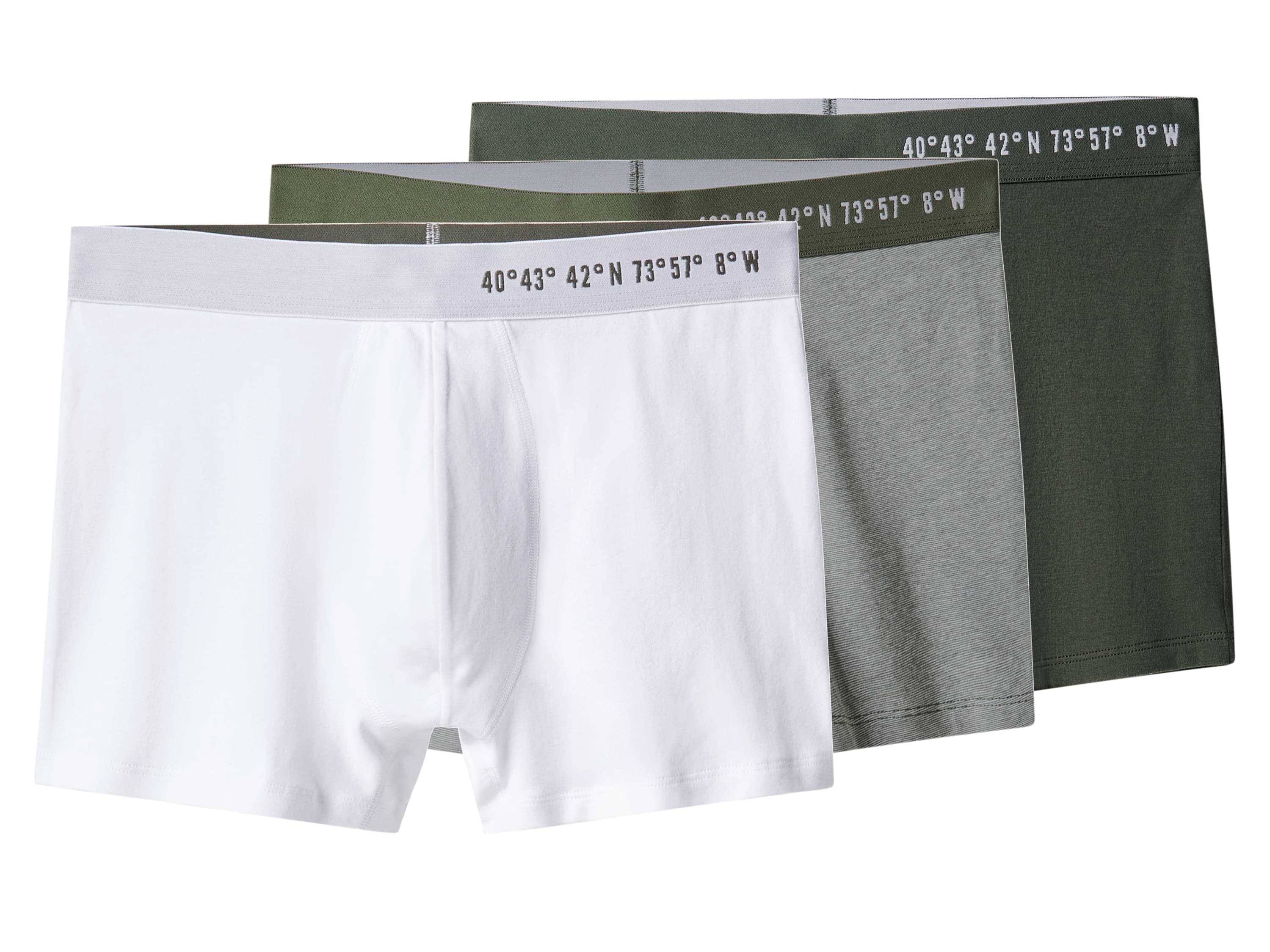 esmara Men Pánske boxerky, 3 kusy (zelená/biela, 5/M) 1