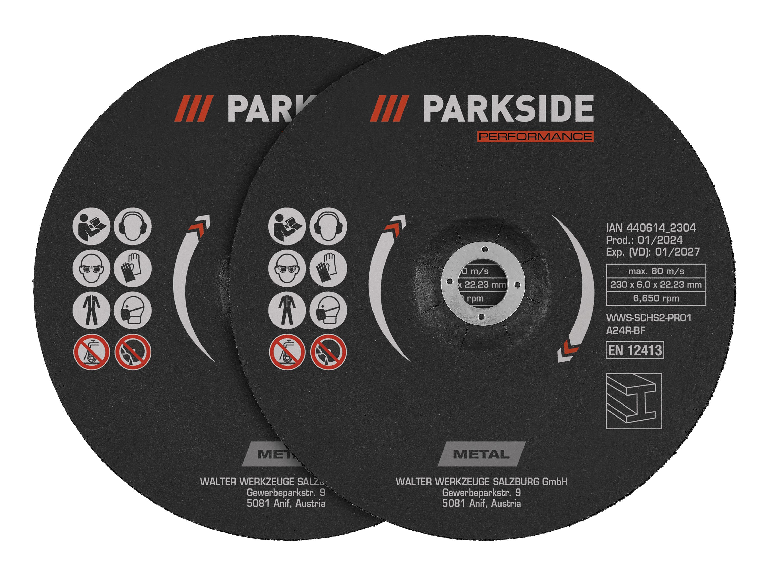 PARKSIDE PERFORMANCE® Rezný/Hrubovací kotúč, Ø 230 mm (hrubovacie kotúče, 2 kusy) 1