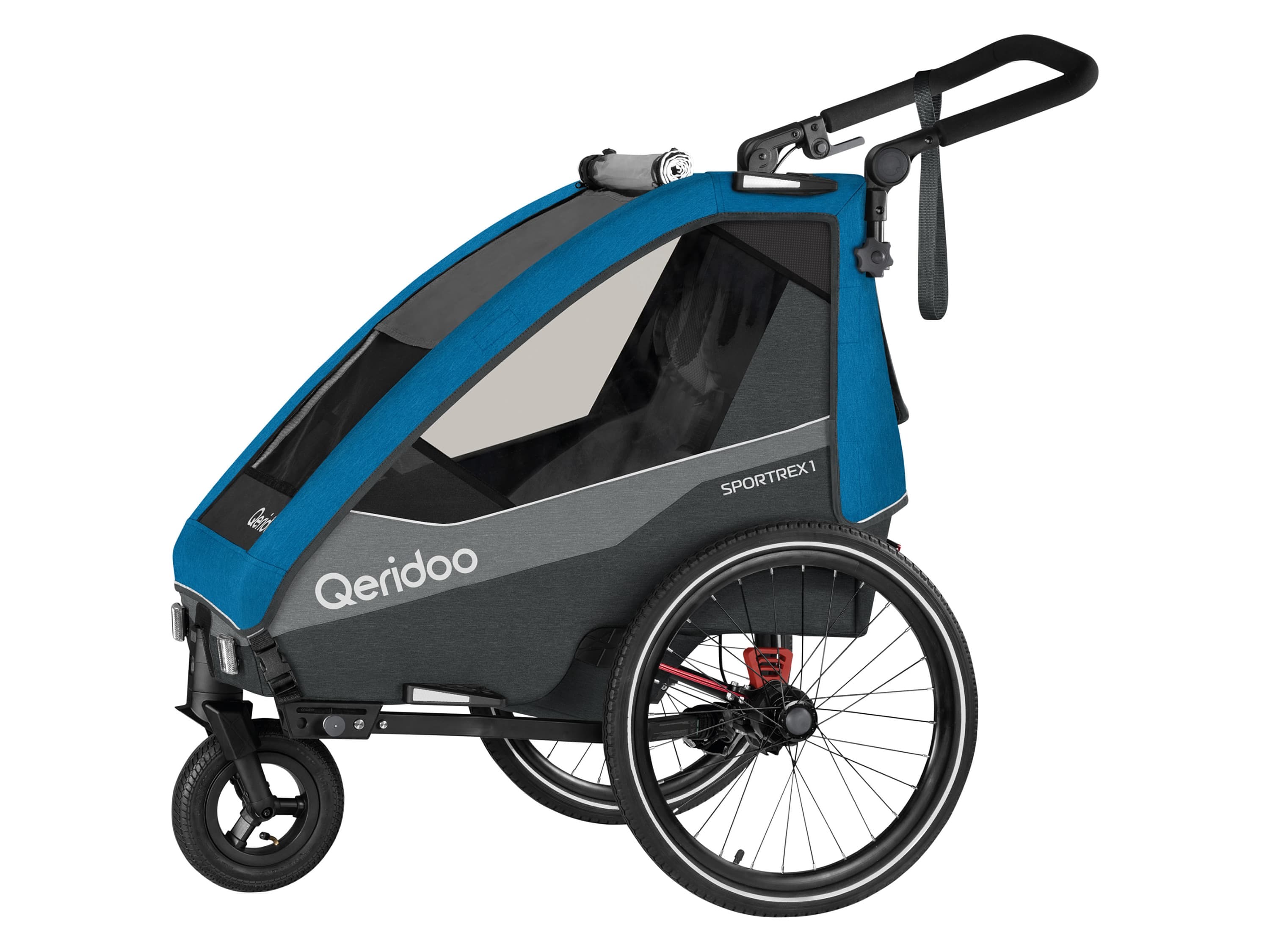 QERIDOO Detský vozík za bicykel Sportrex 1 Limited Edition, Ocean Blue 1