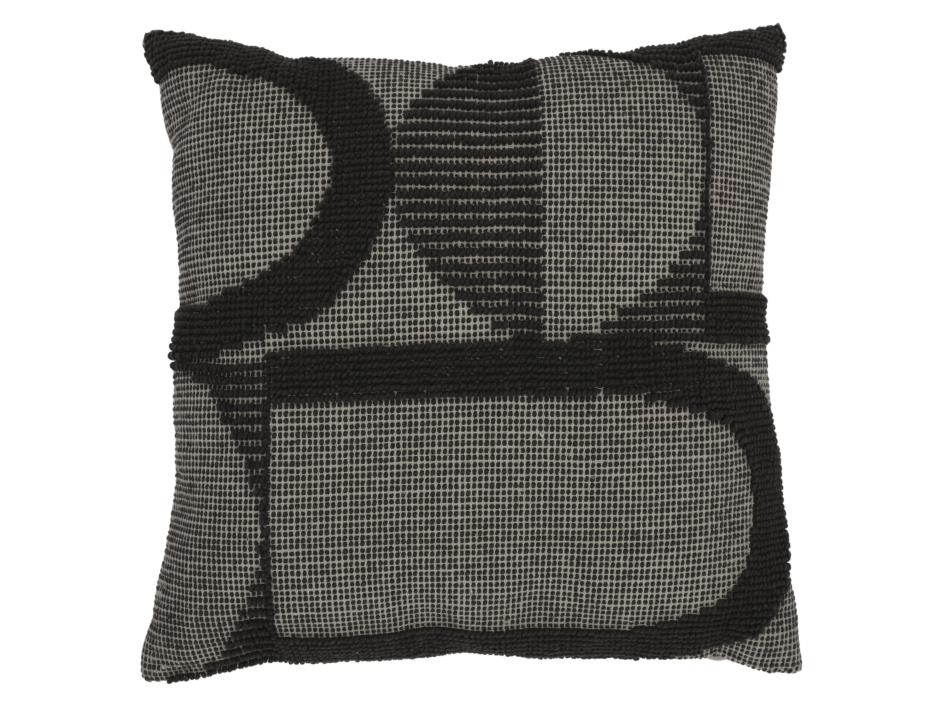 LIVARNO® Dekoratívny vankúš, 45 x 45 cm (geometrický vzor/antracitová)