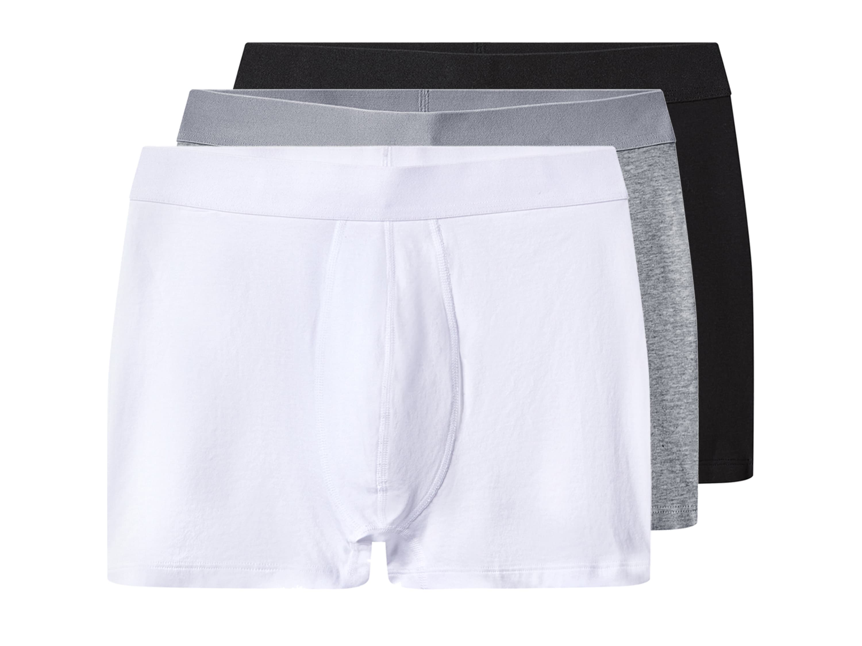 ESMARA MEN Pánske boxerky, 3 kusy (čierna/sivá/biela, M)