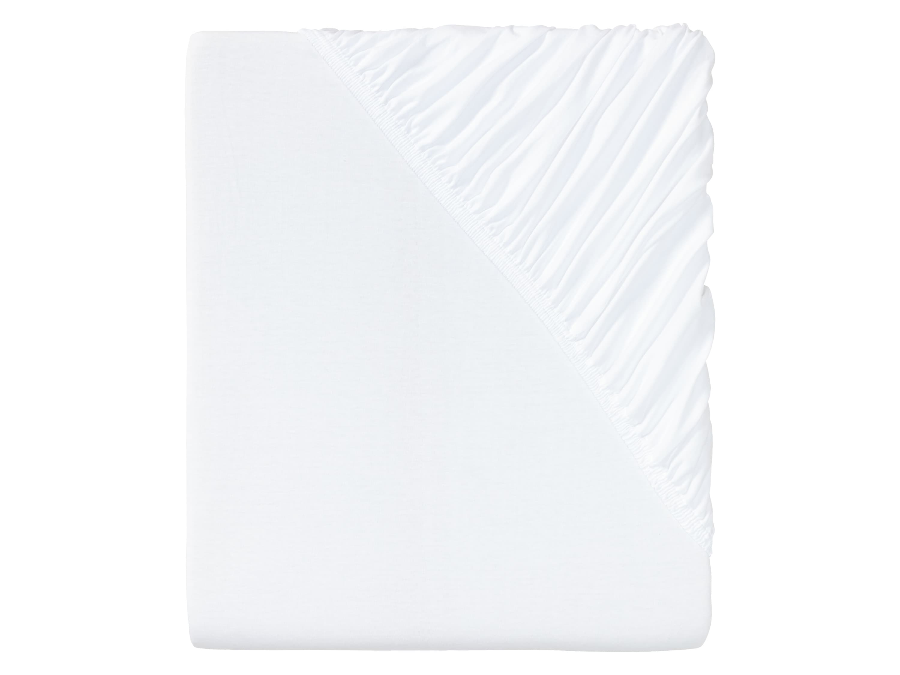 LIVARNO home Napínacia džersejová plachta, 90 – 100 x 200 cm (biela)