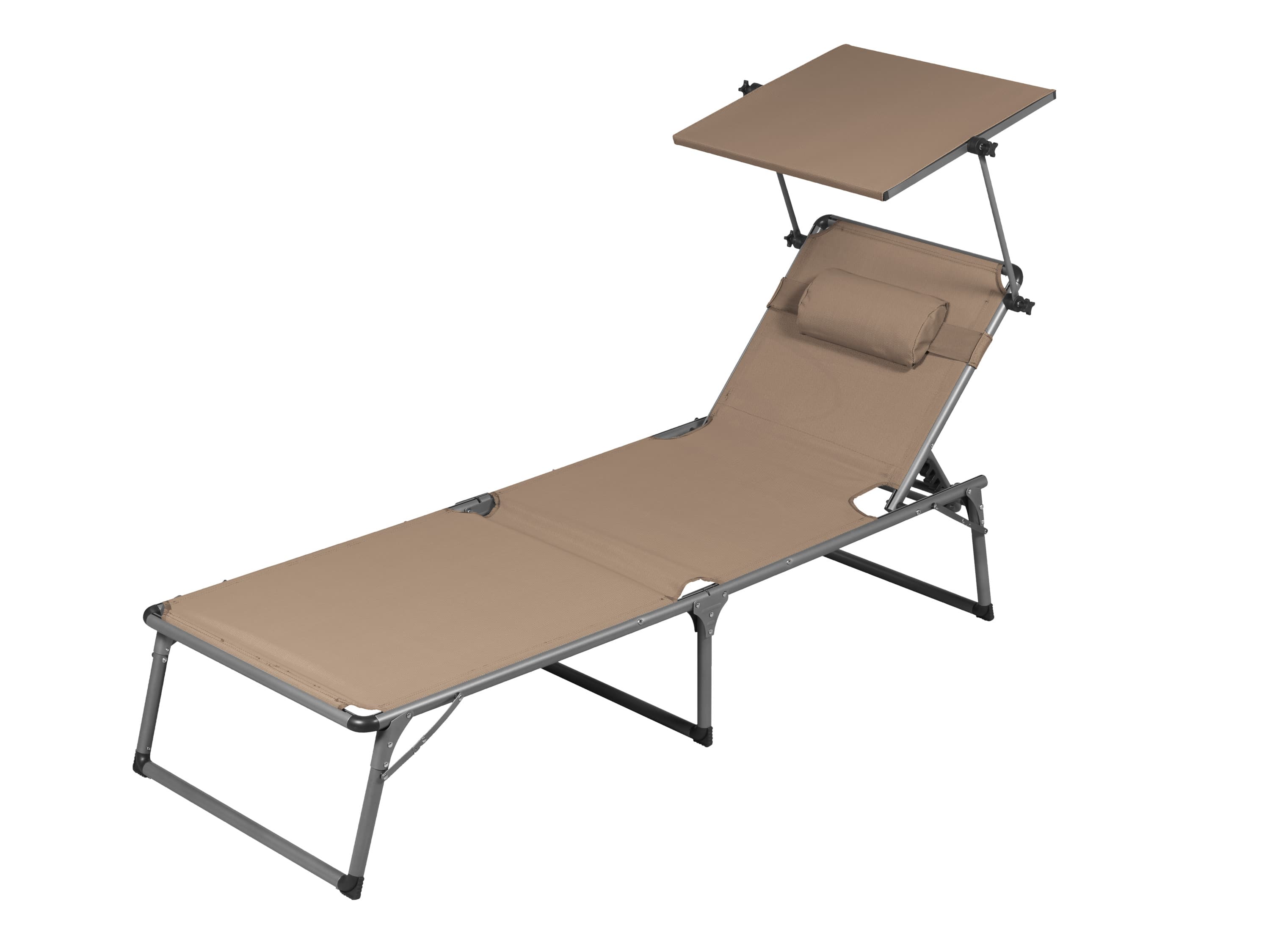 LIVARNO® Hliníkové ležadlo Houston, hnedosivá 1
