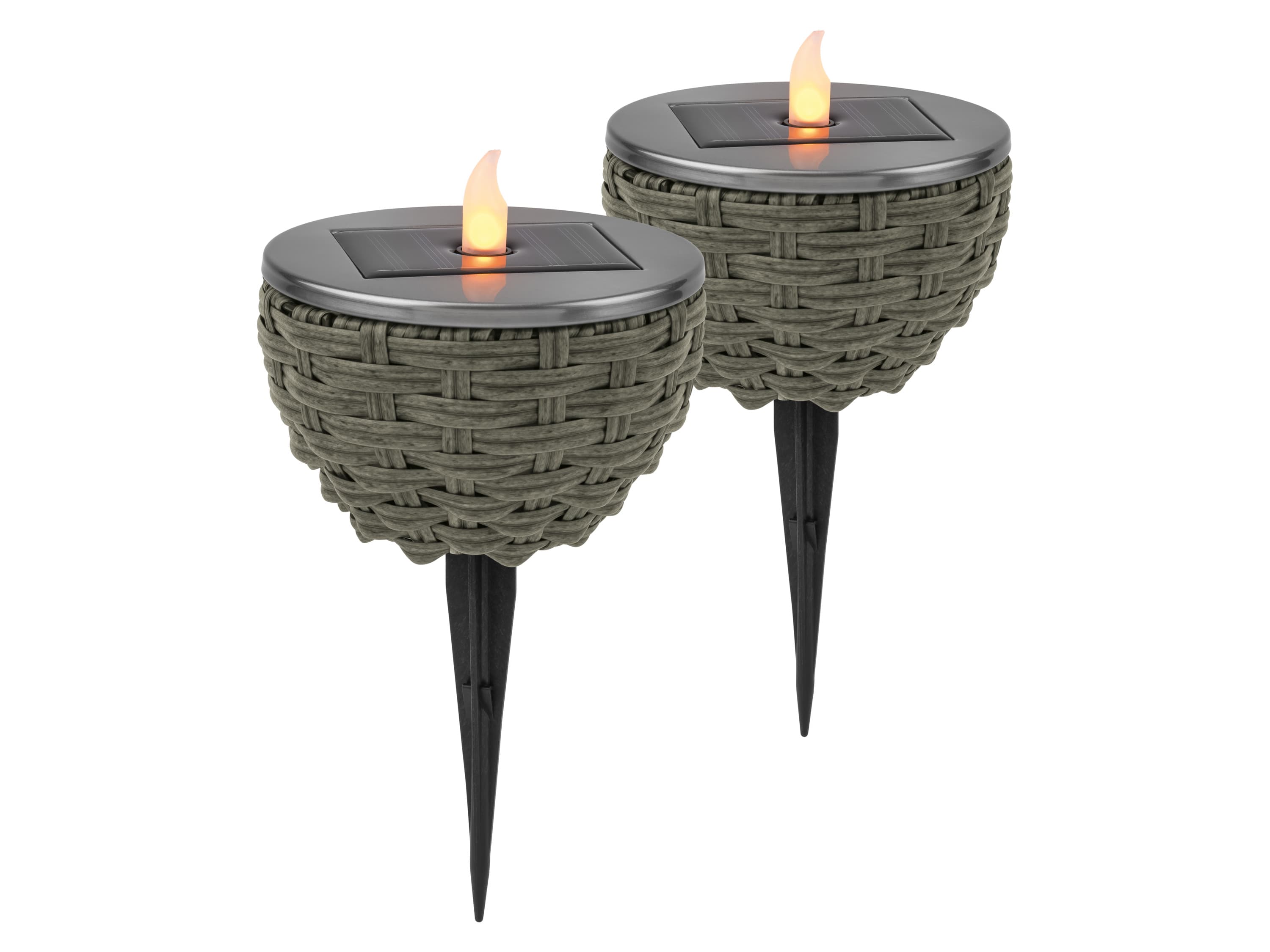 LIVARNO® Solárne LED svietidlo (solárne LED svietidlo s bodcom, 2 kusy) 1