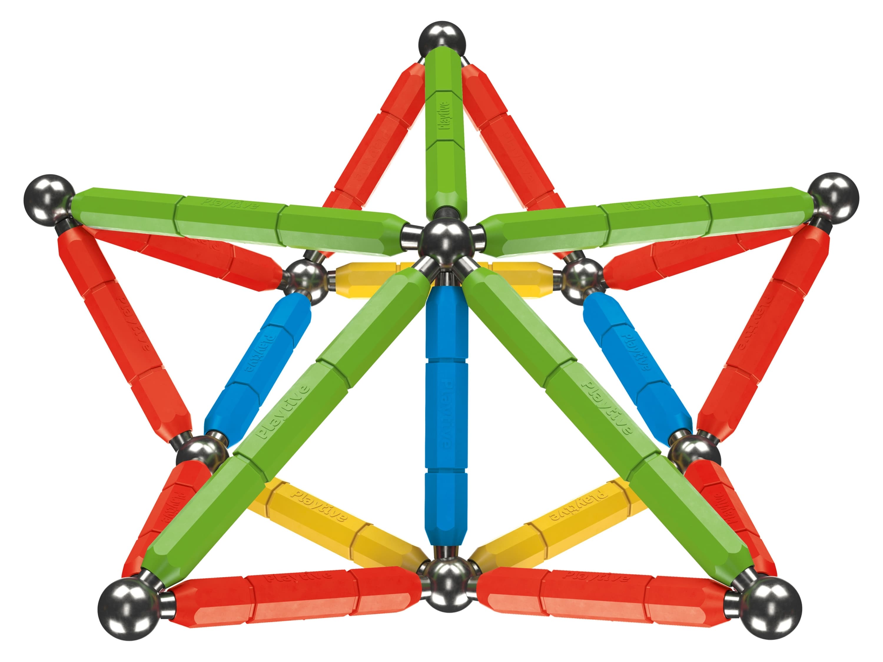 Playtive Magnetická stavebnica (farebná) 1