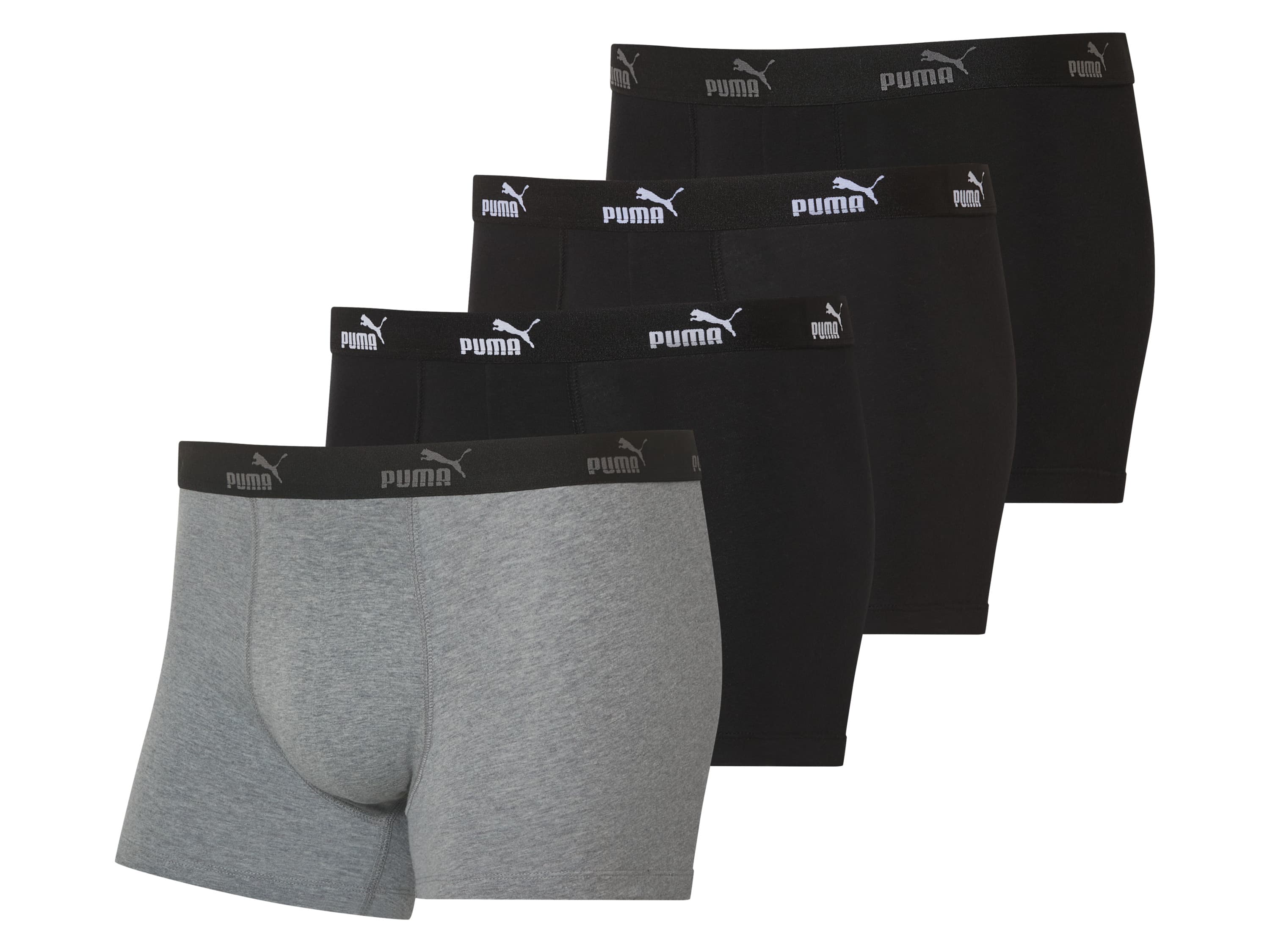 PUMA Pánske boxerky, 4 kusy  (čierna/sivá, M) 1