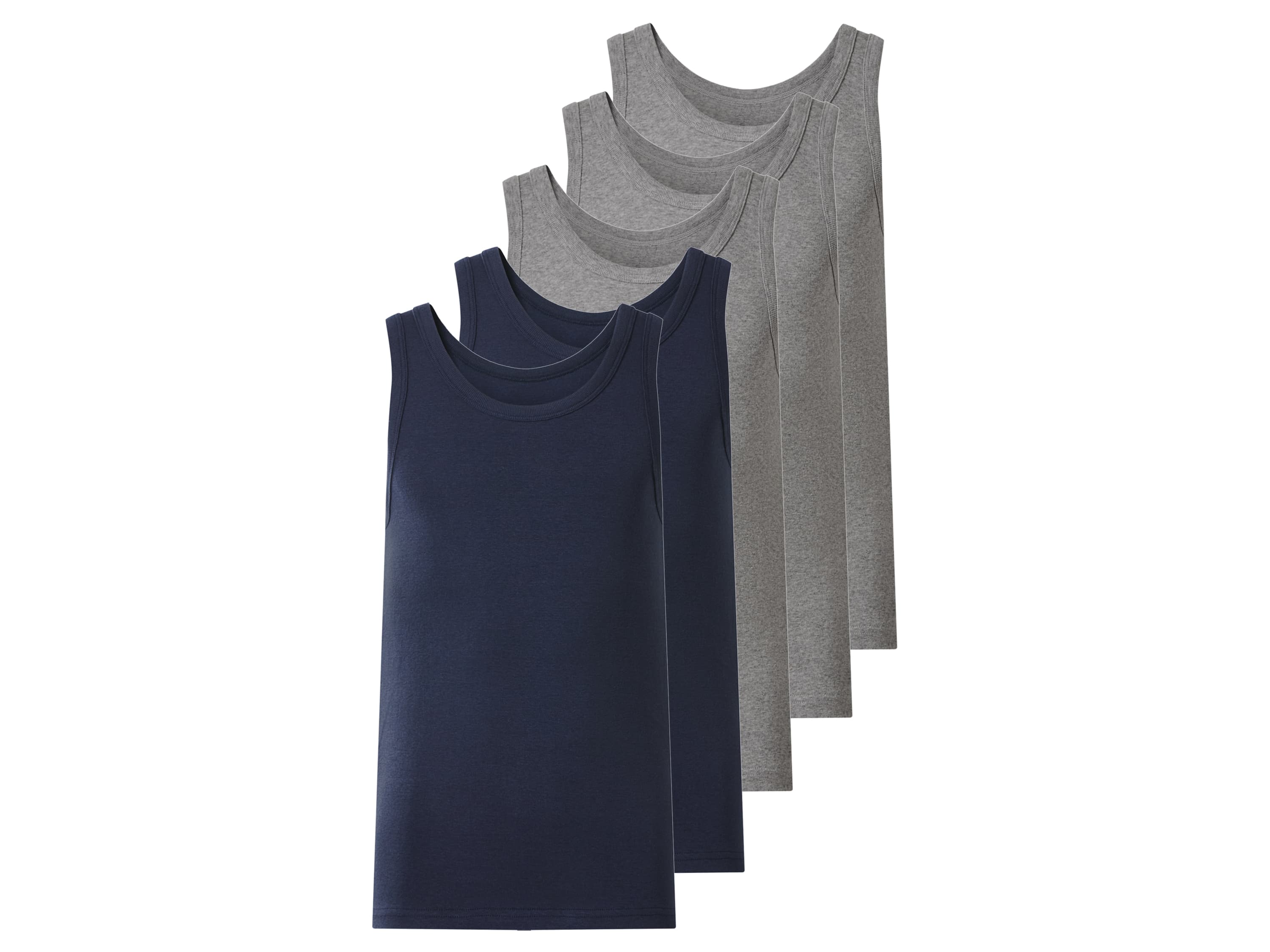 ESMARA KIDS Dievčenské/Chlapčenské tielko, 5 kusov (sivá/navy modrá, 146/152) 1