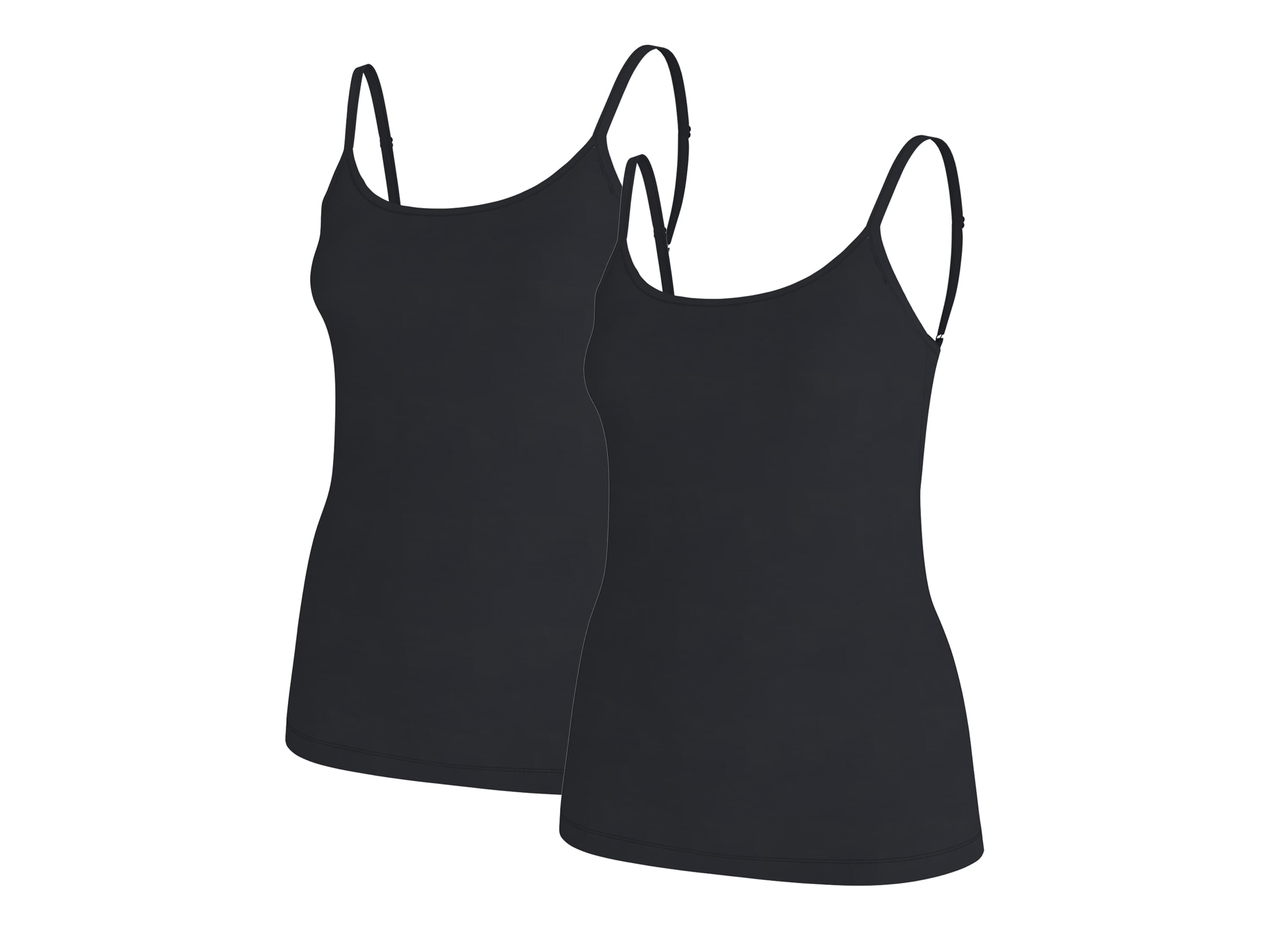 ESMARA® Dámsky top s úzkymi ramienkami, 2 kusy (čierna, S (36/38)) 1