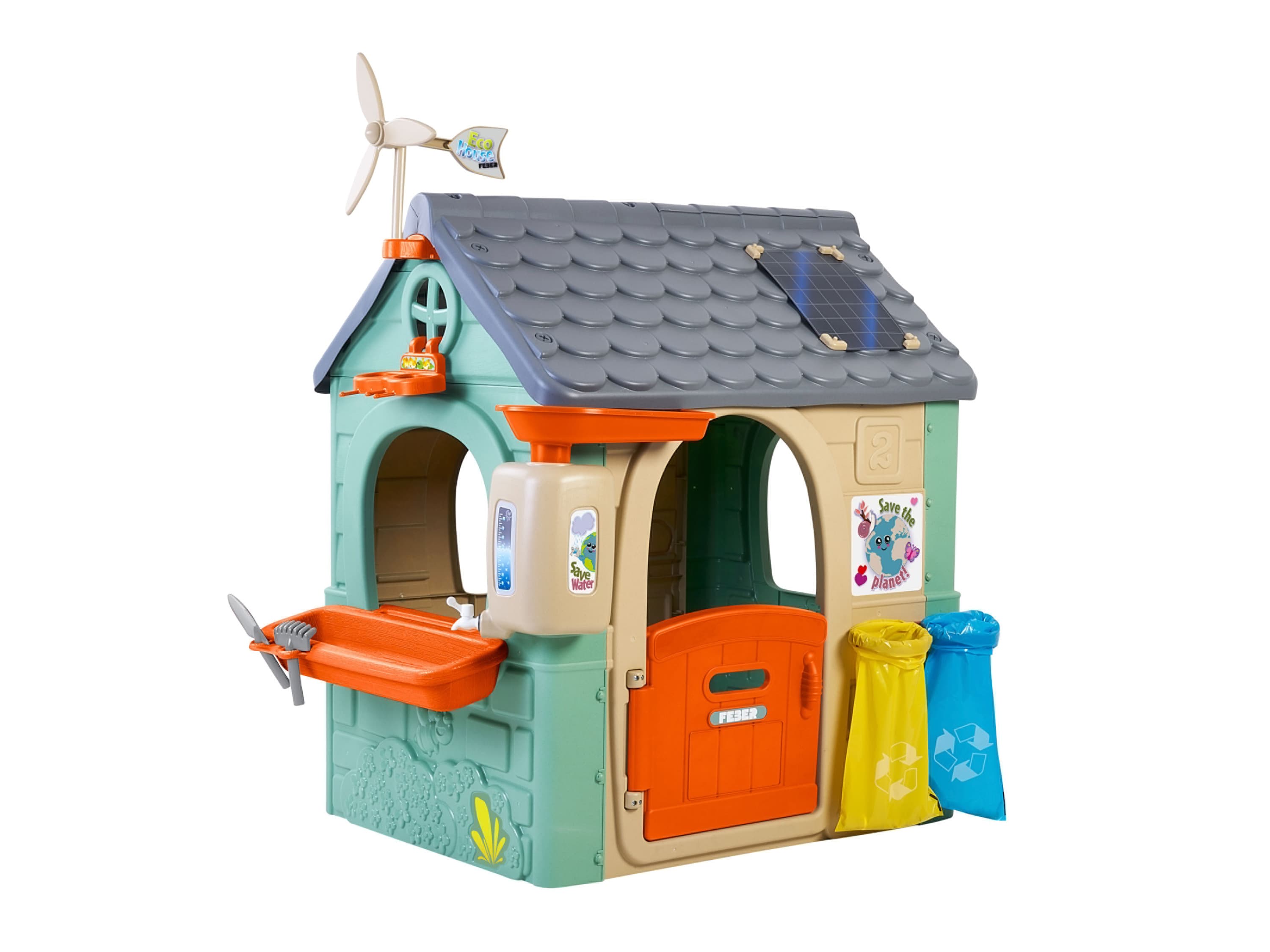 FEBER Ekologický záhradný domček pre deti s príslušenstvom 1