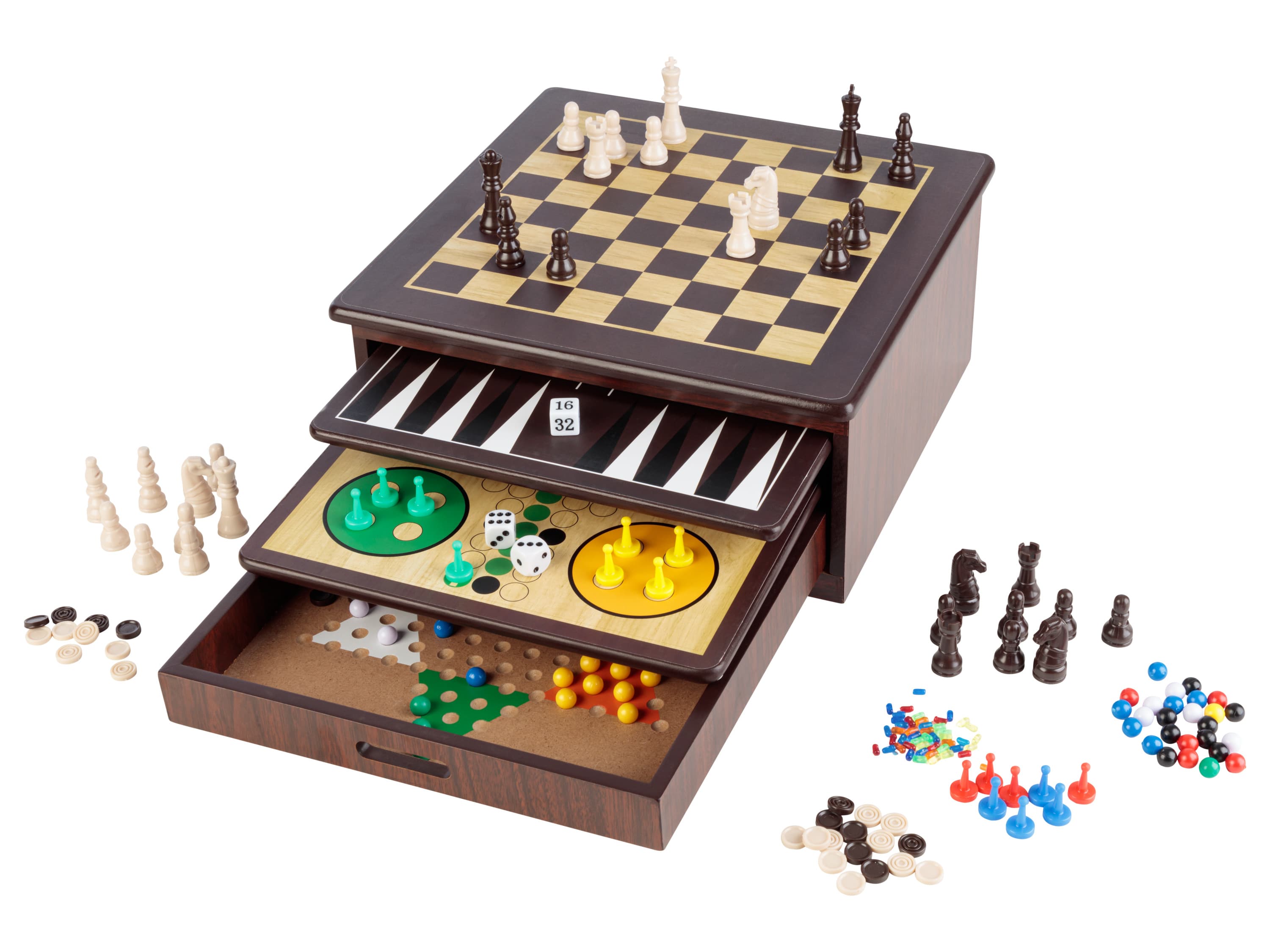 PLAYTIVE Drevené hry 10 v 1 1