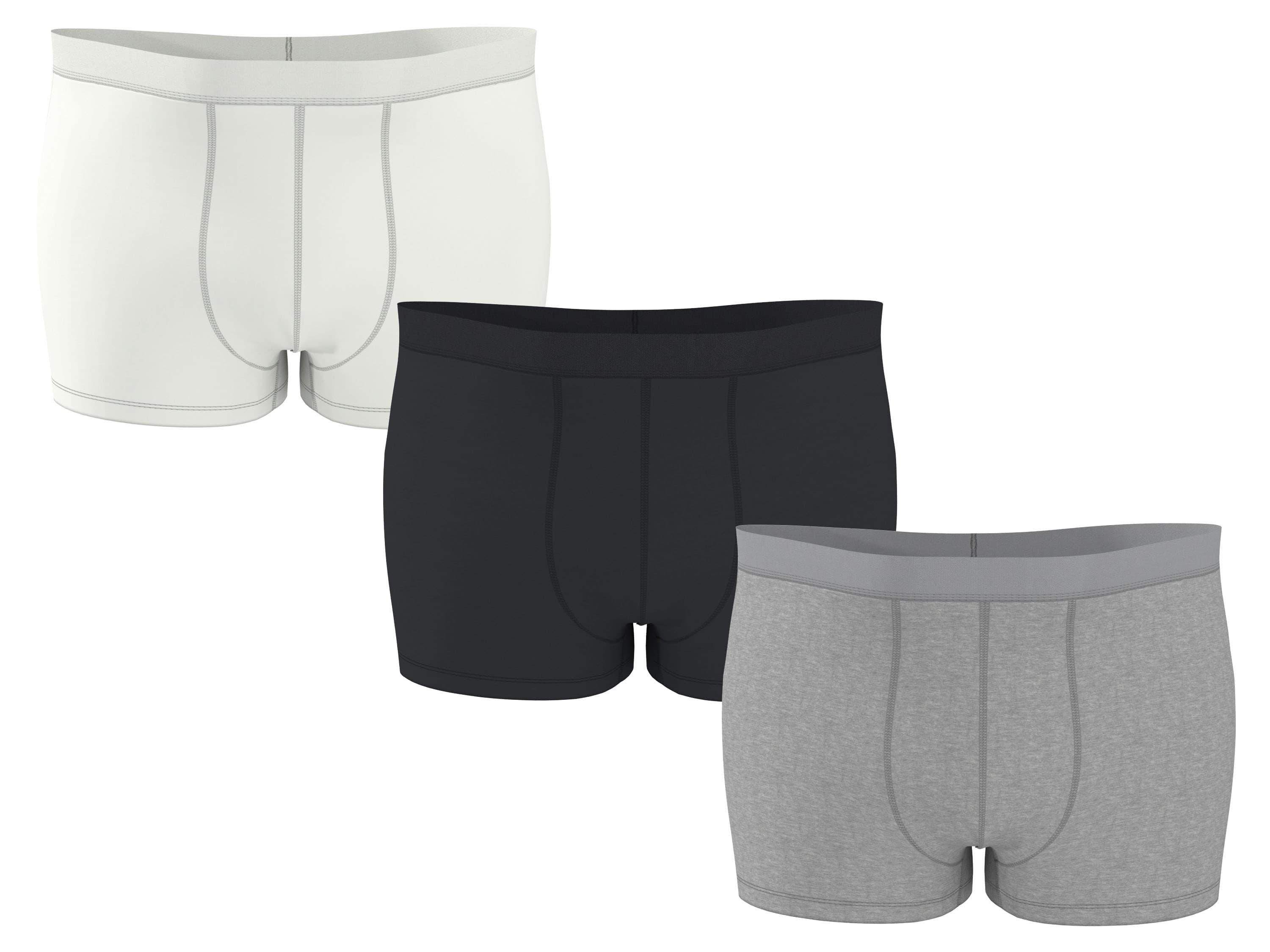 ESMARA MEN Pánske boxerky XXL, 3 kusy (čierna/sivá/biela, 9/3XL)