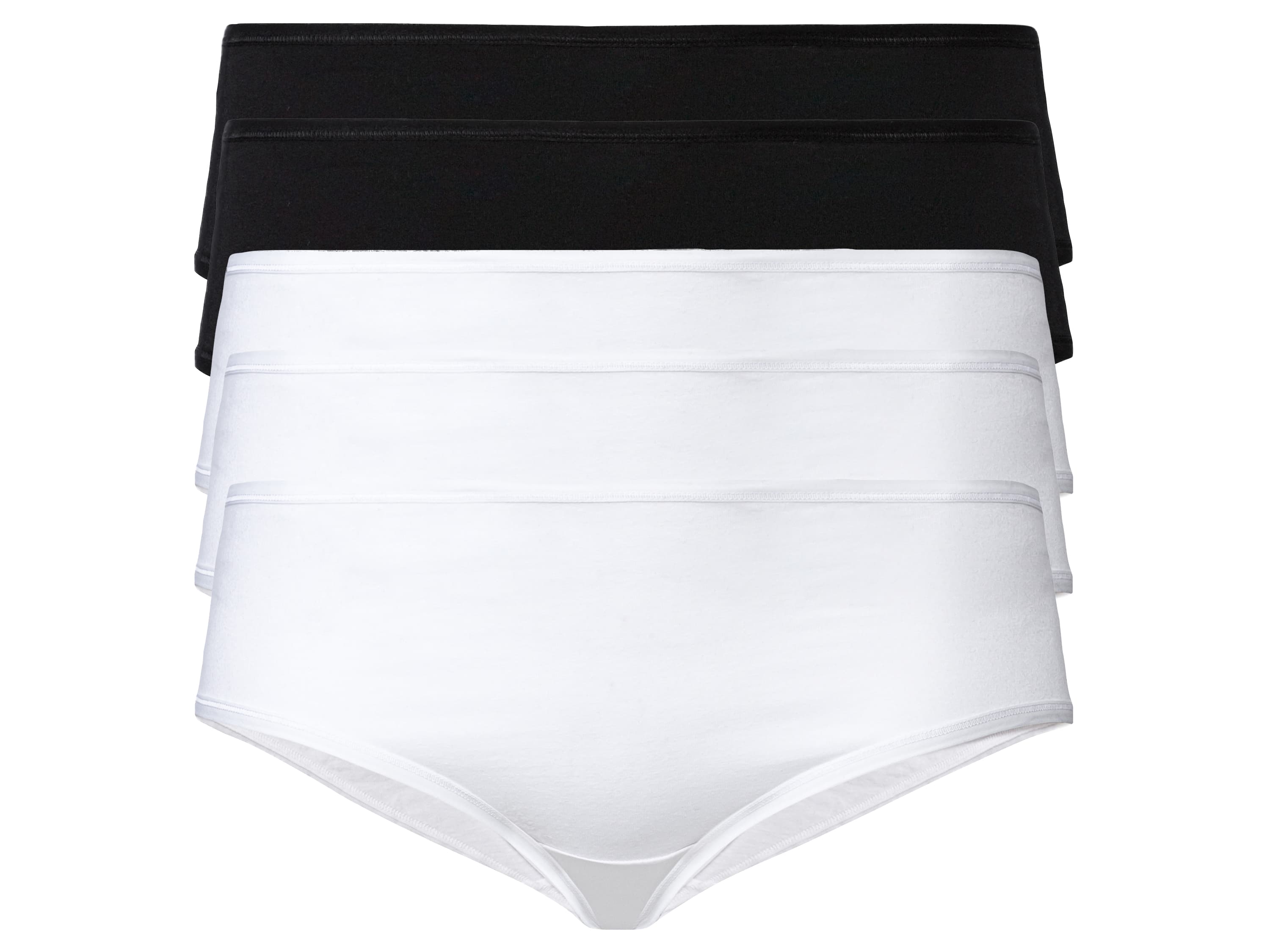esmara® Dámske bedrové nohavičky XXL, 5 kusov (XXL (52/54), čierna/biela)