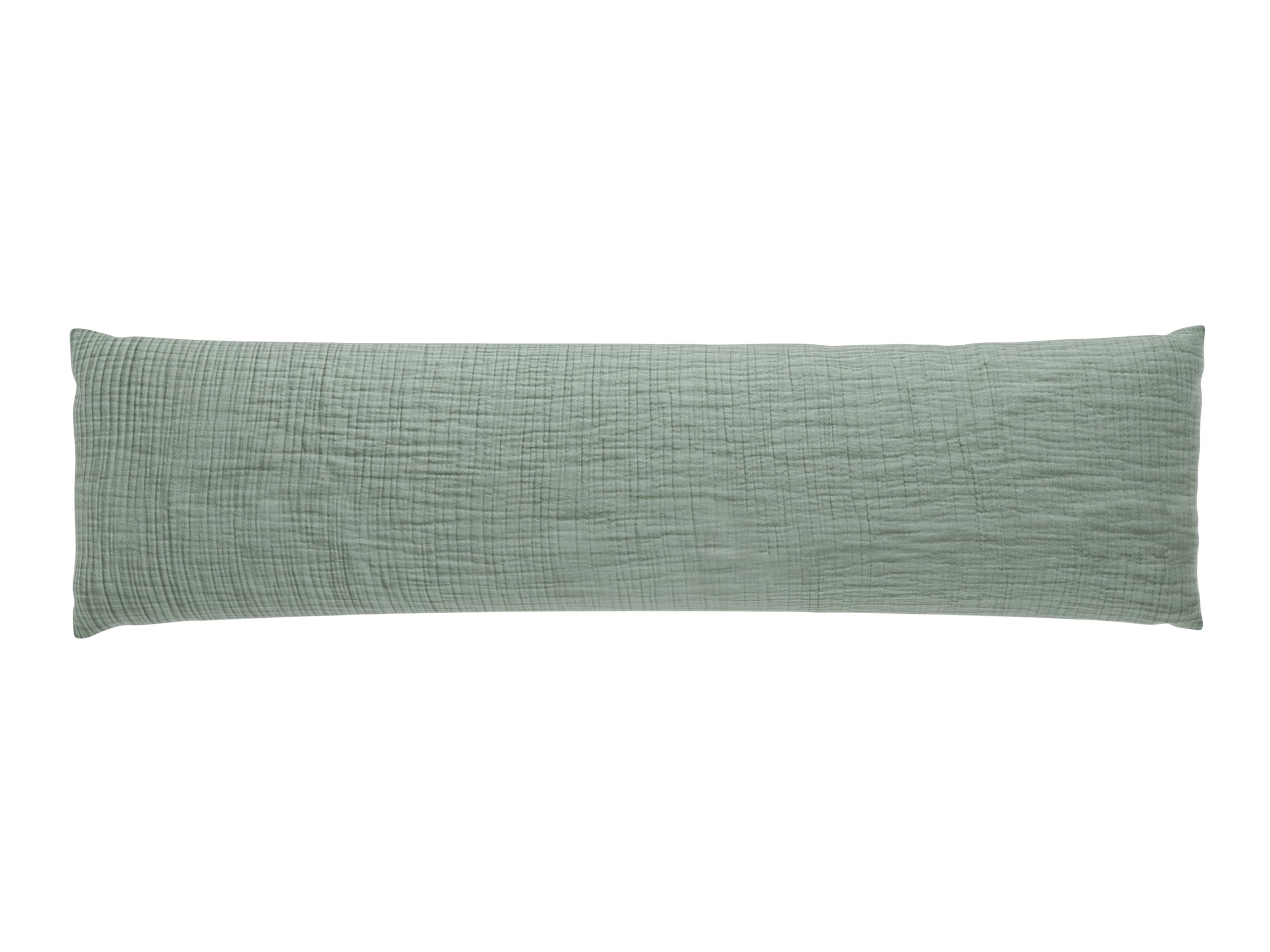 LIVARNO® Mušelínová obliečka na vankúš pre spanie na boku Premium, 40 x 145 cm (zelená)