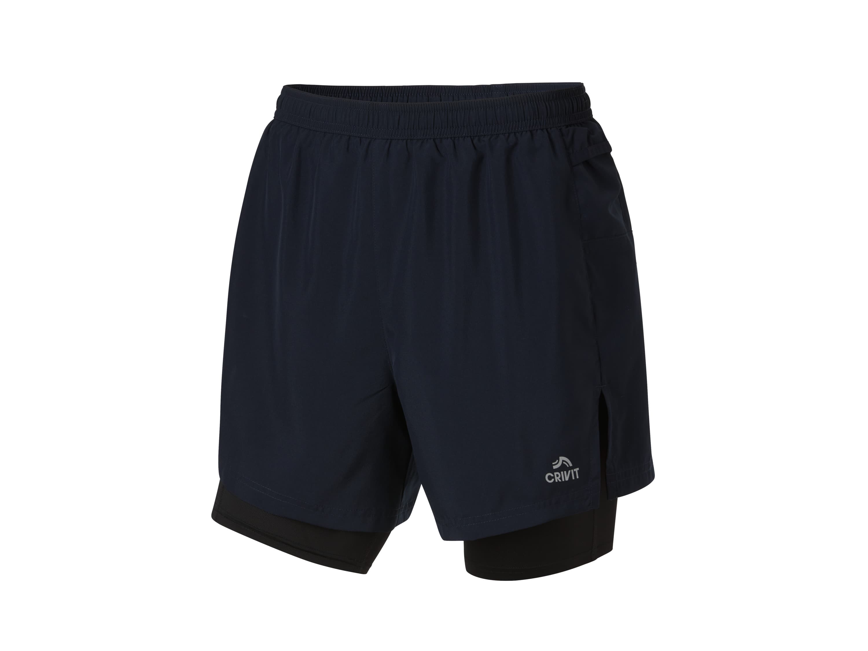 CRIVIT Pánske funkčné bežecké šortky 2 v 1 (navy modrá, S (44/46)) 1