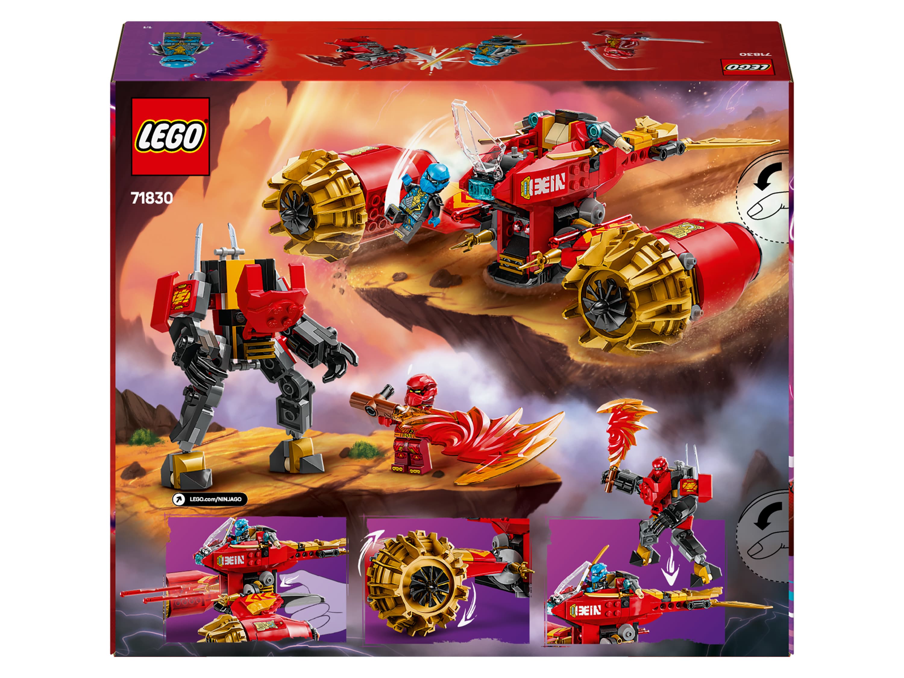 LEGO® NINJAGO 71830 Kaiov búrkový jazdec a drak 1