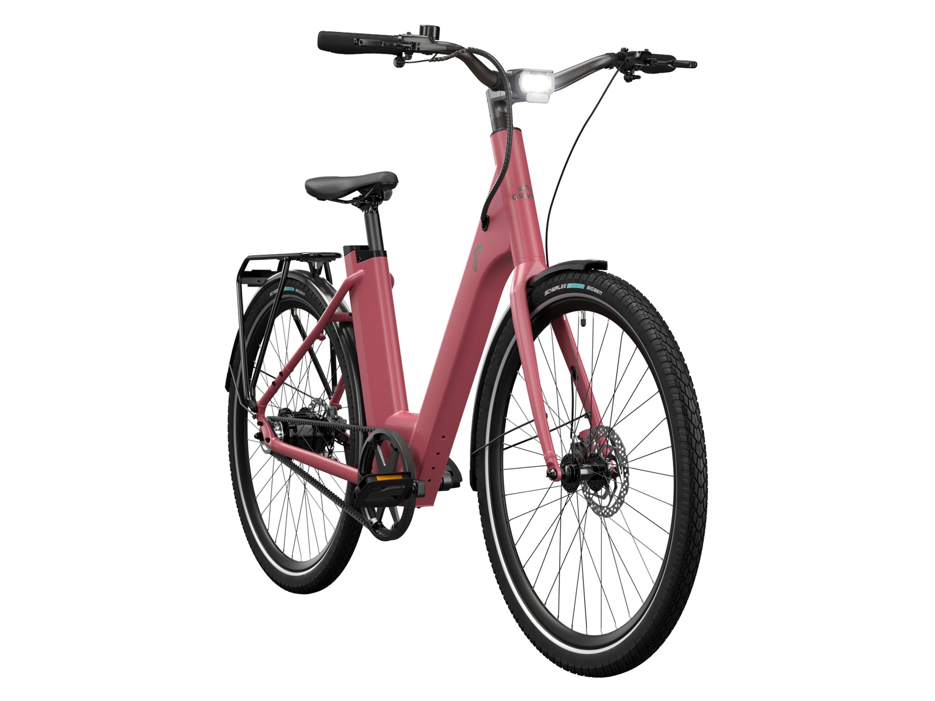 CRIVIT Mestský elektrobicykel Y.3 Belt Drive (ružovofialová) 1