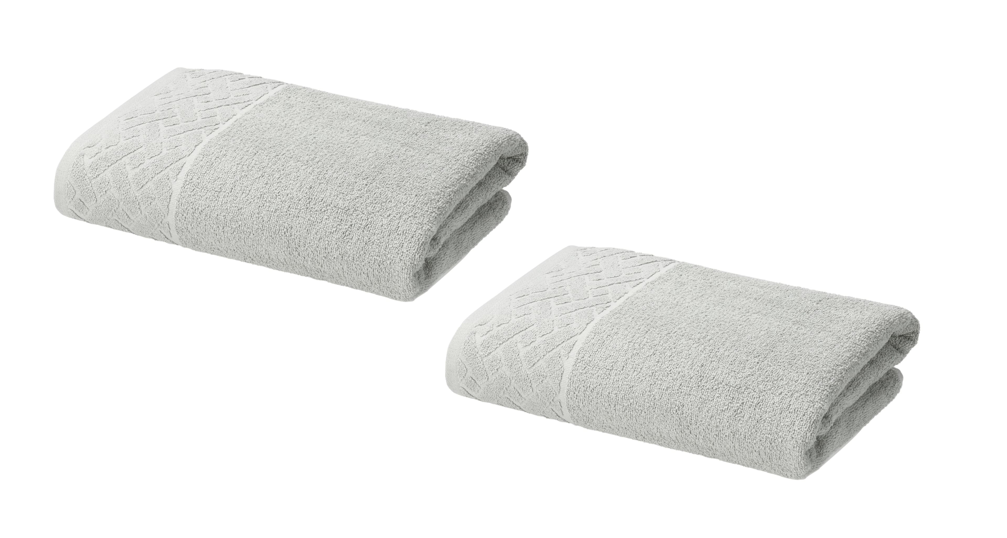 LIVARNO® Froté osuška, 450 g/m², 70 x 140 cm, sivá, 2 kusy 1