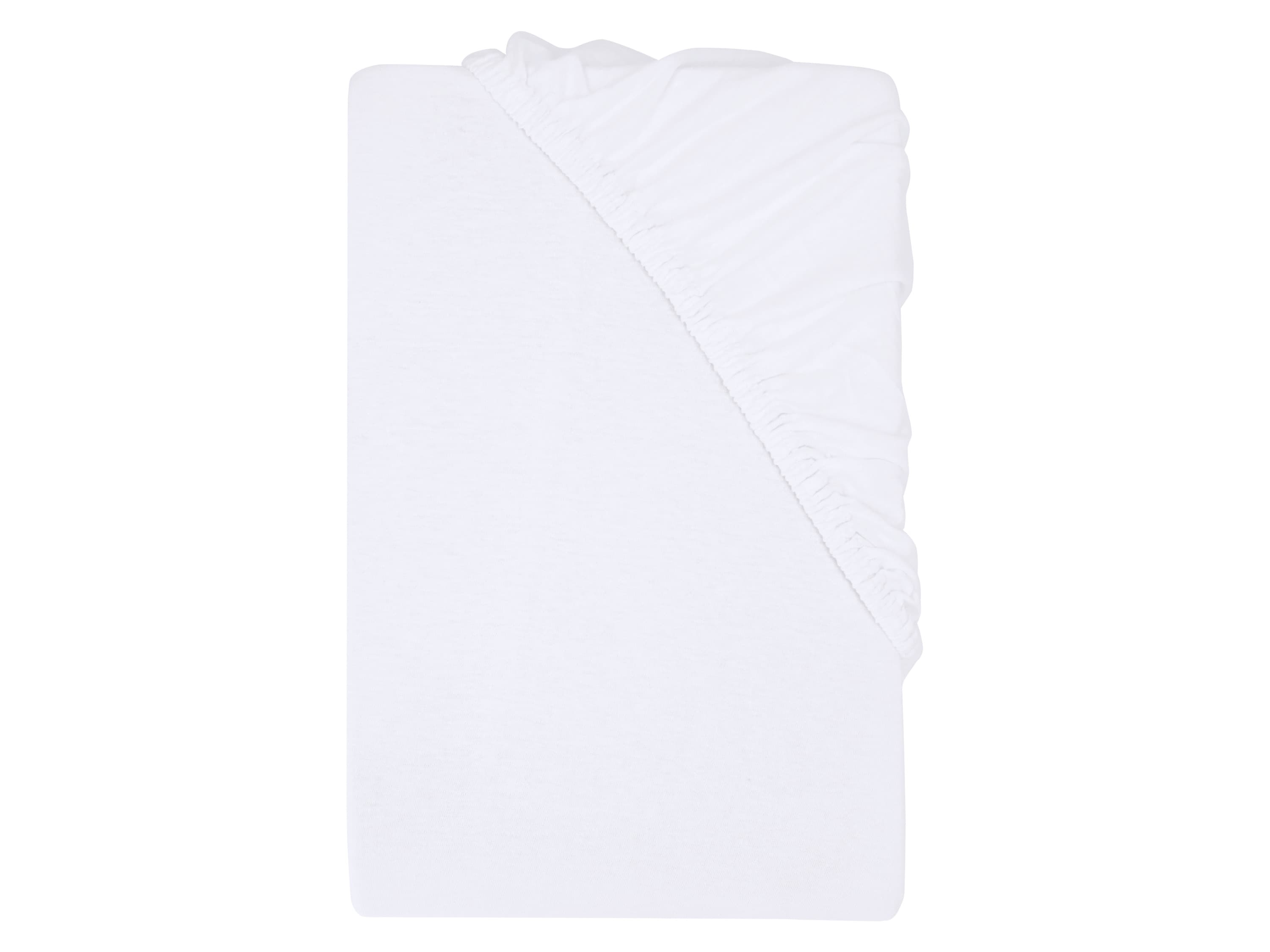 LIVARNO® Napínacia džersejová plachta, 90 – 100 x 200 cm (biela)