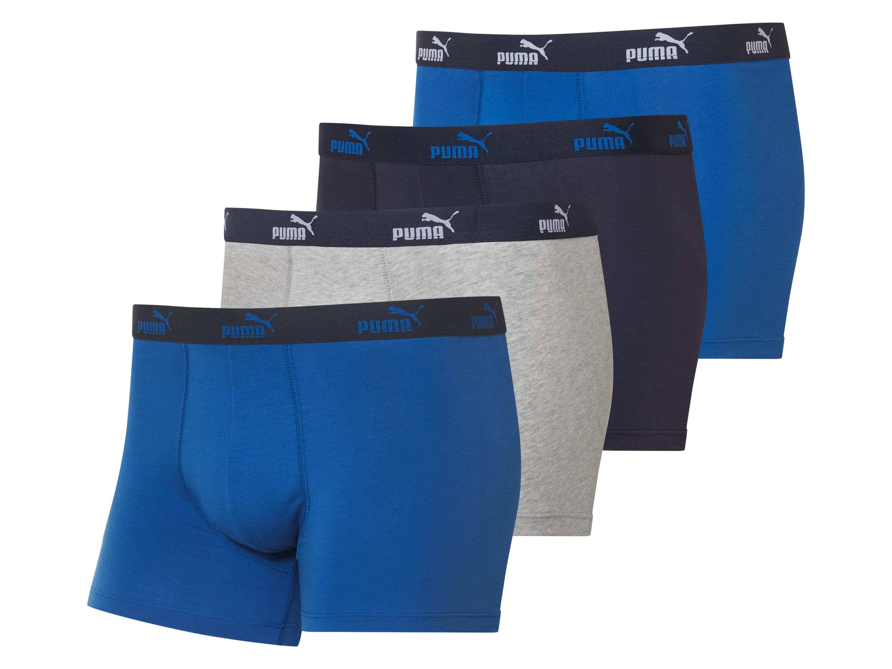 PUMA Pánske boxerky, 4 kusy  (modrá/sivá, M) 1