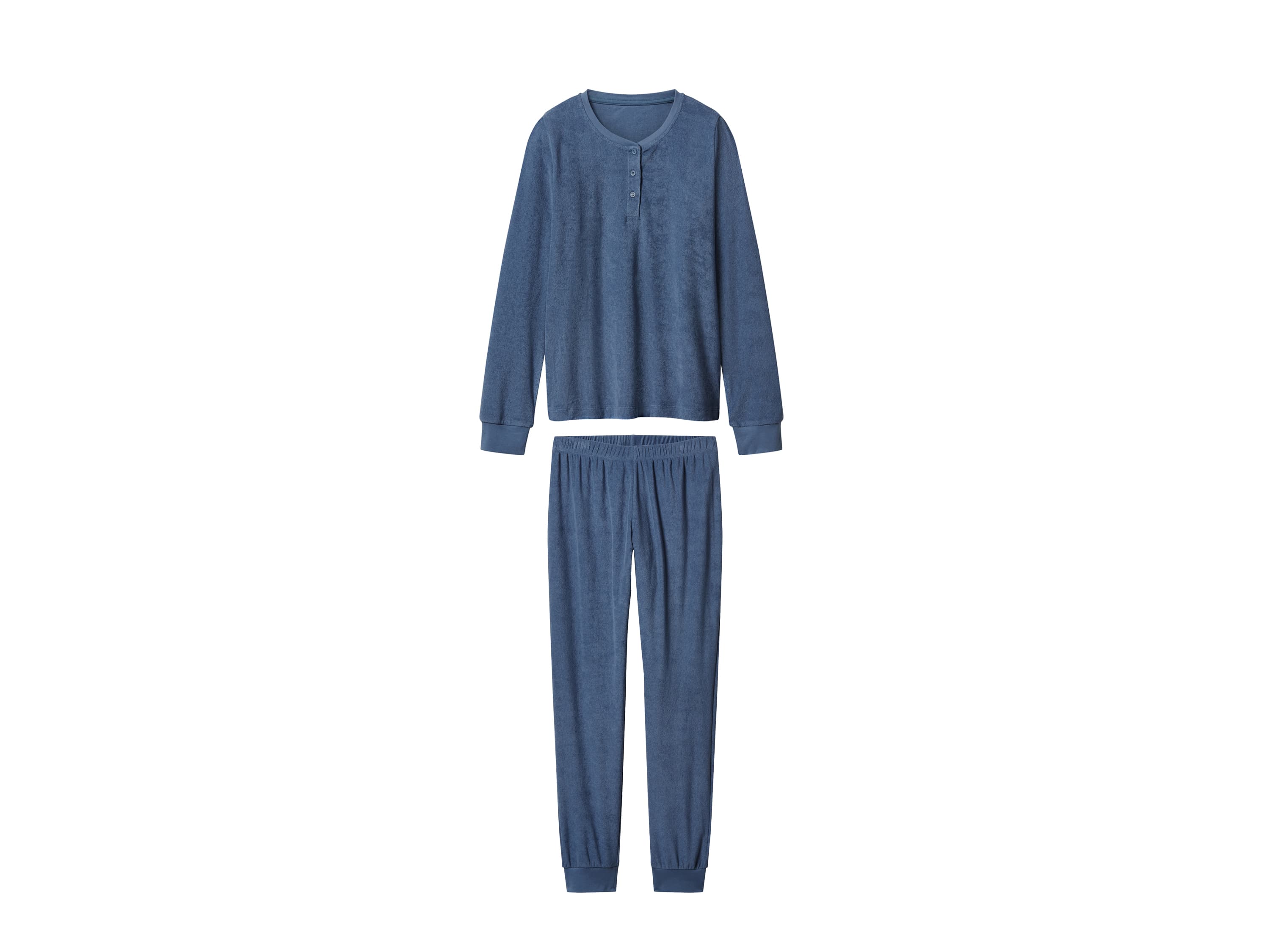 esmara® Dámske froté pyžamo (modrá, S (36/38)) 1