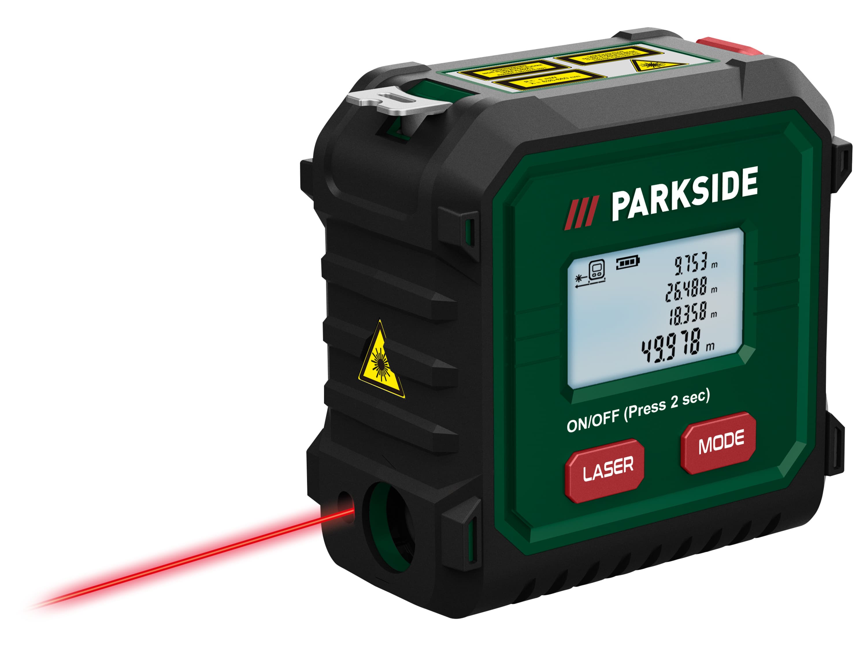 PARKSIDE® Laserový merač vzdialenosti s meracím pásmom PLMB C3