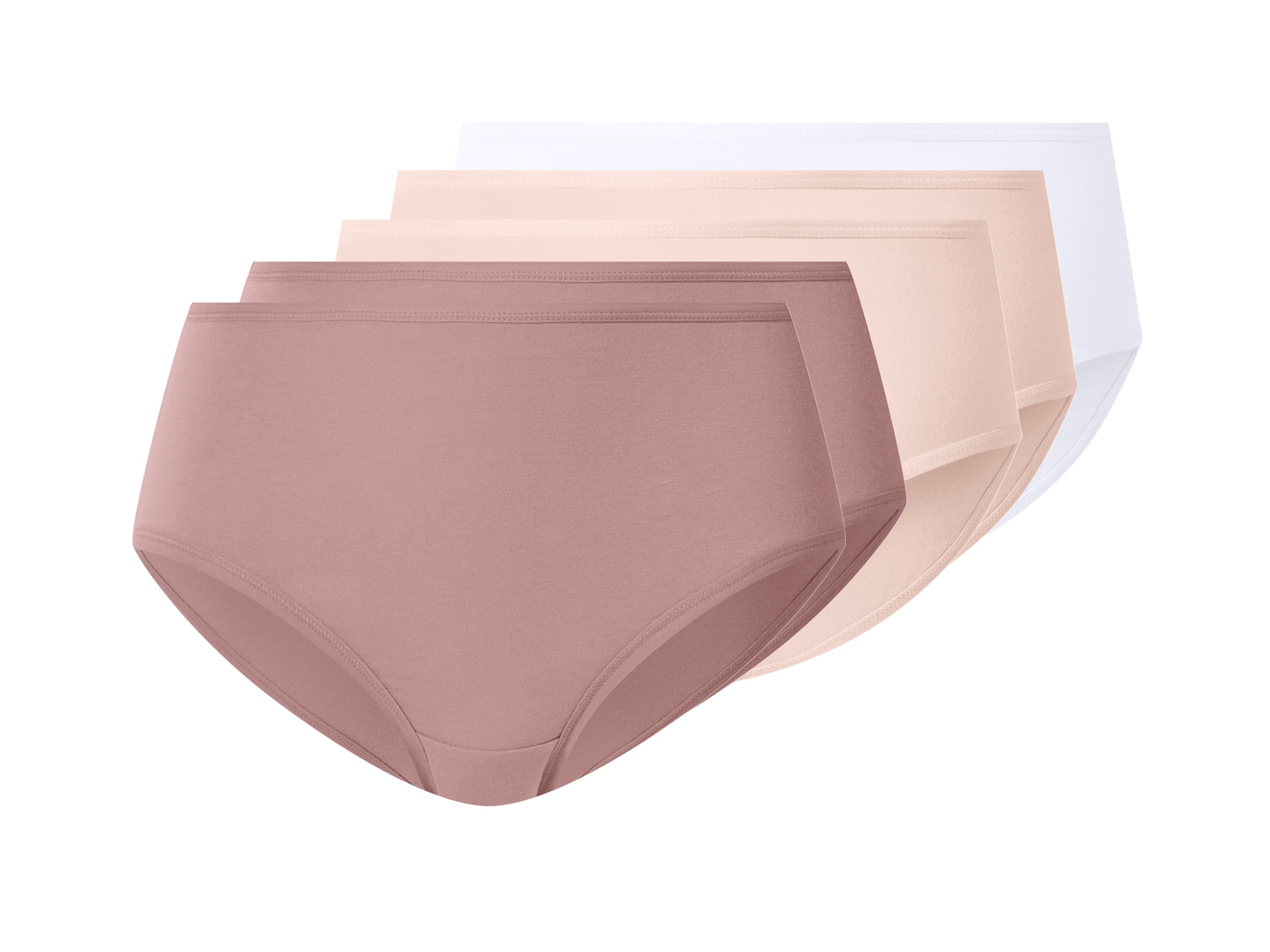 ESMARA® Dámske nohavičky s vysokým pásom, 5 kusov (fialová/ružová/biela, M (40/42)) 1