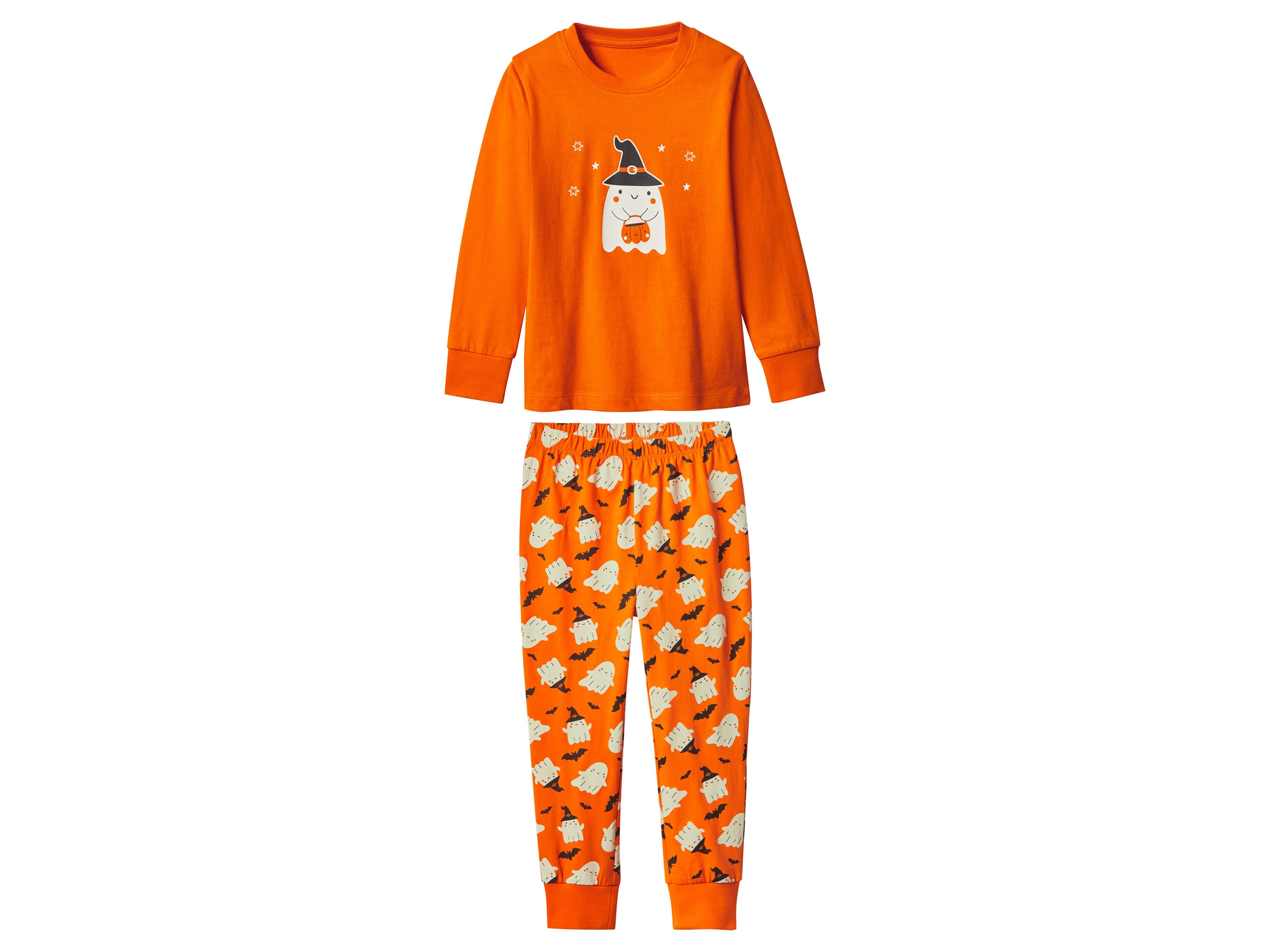 lupilu® Dievčenské pyžamo s halloweenskym motívom (oranžová, 98/104) 1