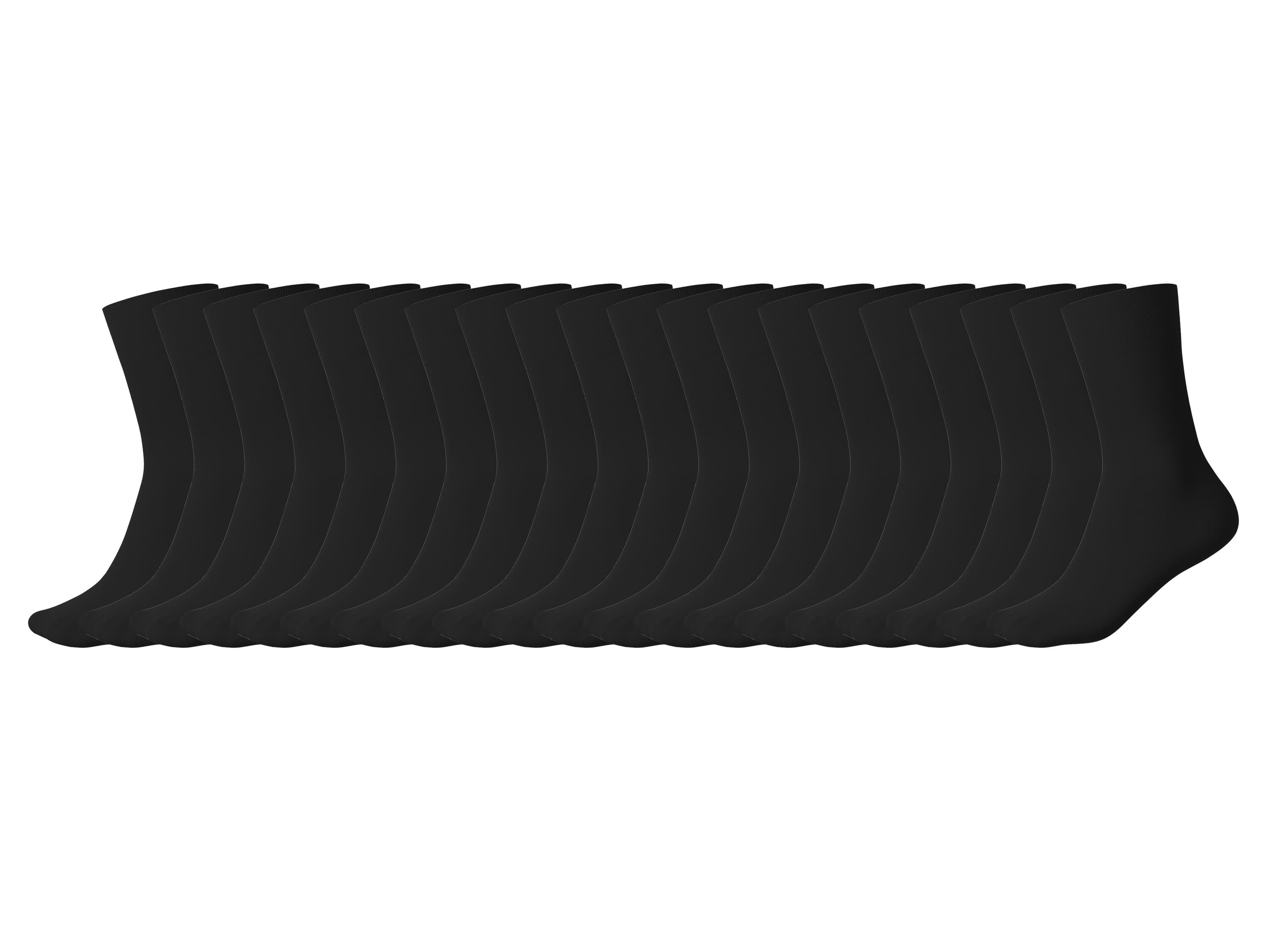 esmara® Dámske ponožky, 20 párov (čierna, 39/42)