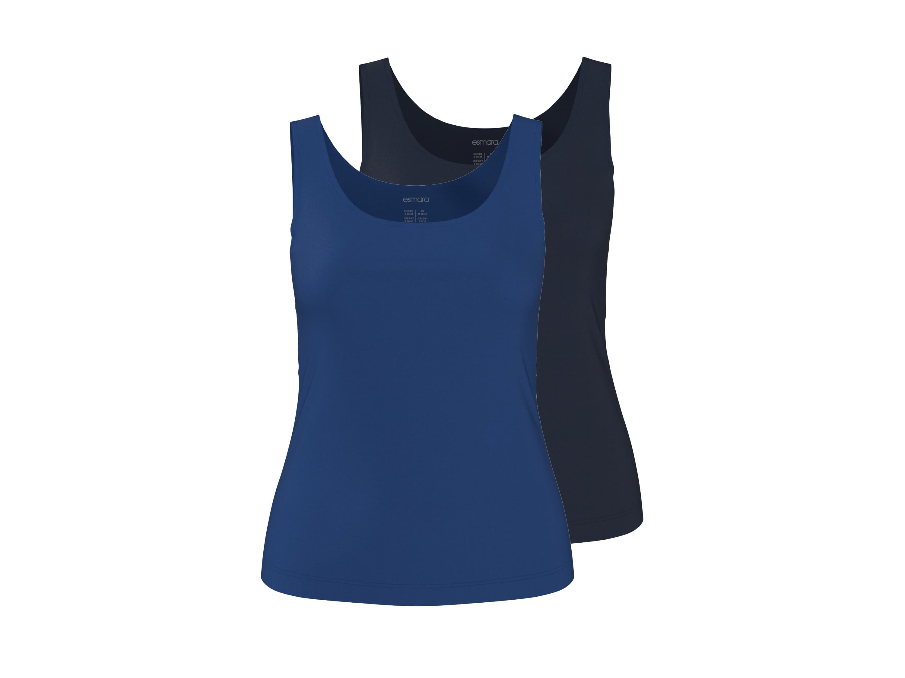 esmara® Dámsky top, 2 kusy (navy modrá/modrá, S (36/38)) 1